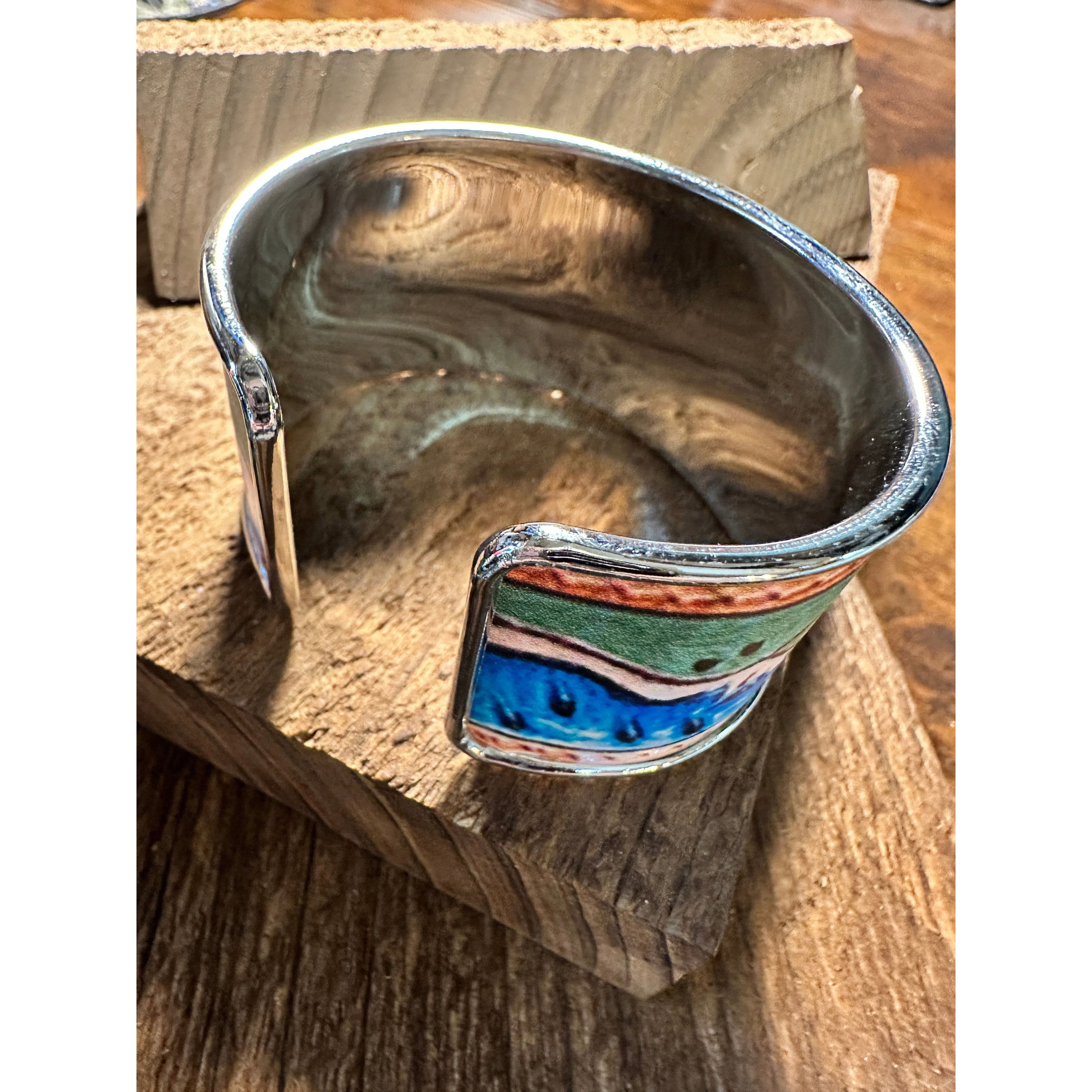 Other Boho SouthWestern Chic Cactus Scene Wide Cuff Bangle Bracele Size ONE SIZE - 9 Thumbnail