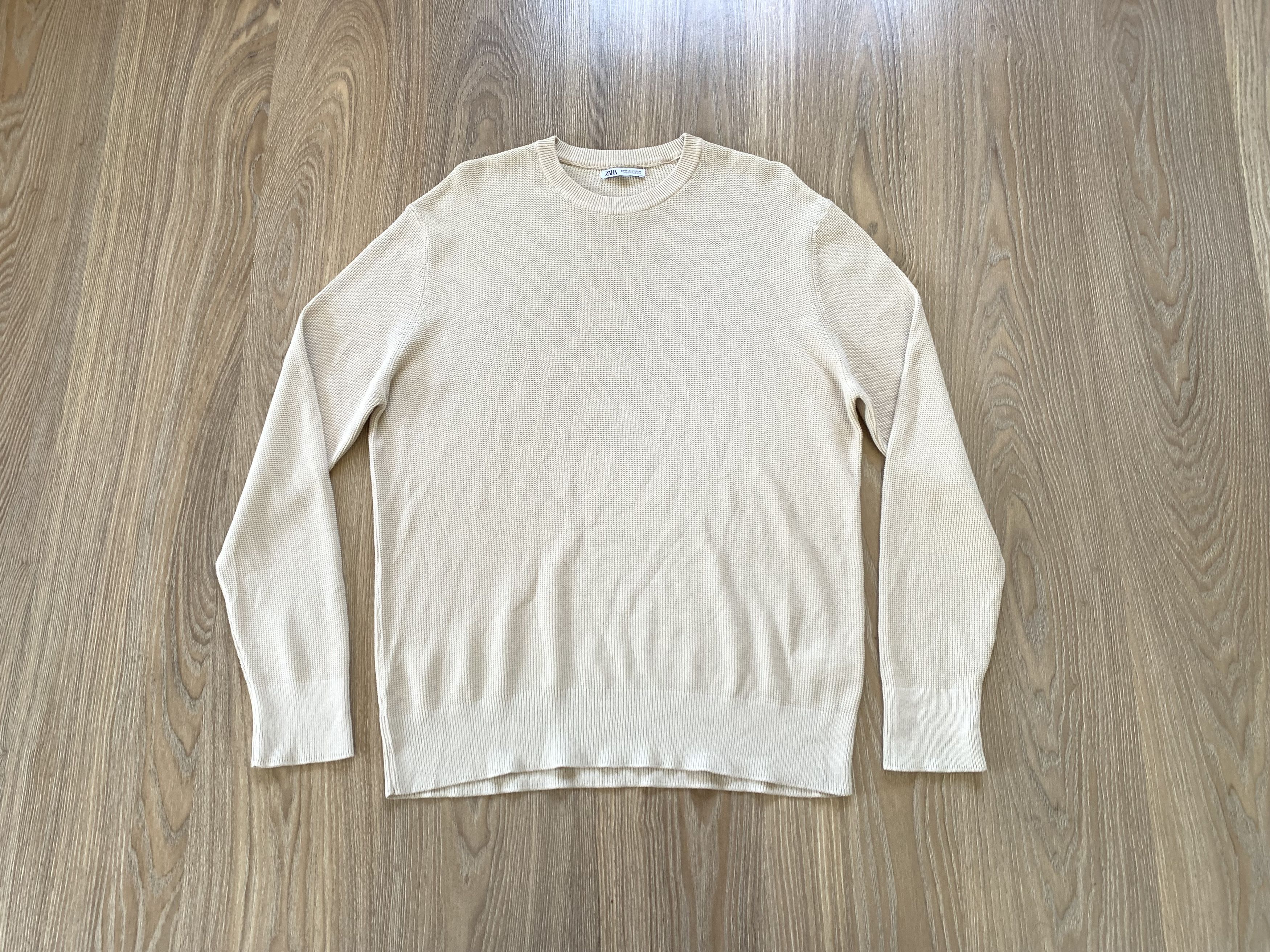 Designer × Zara Zara Man Basic Beige Pullover Size US M / EU 48-50 / 2 - 1 Thumbnail
