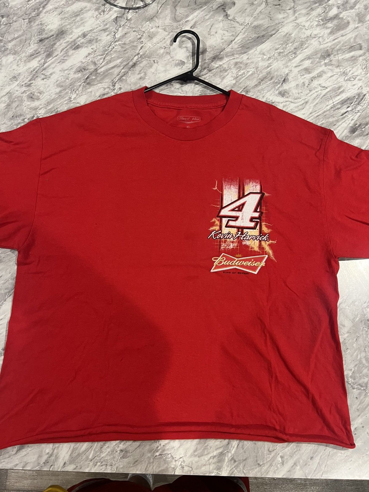 NASCAR Kevin Harvick Budweiser T-Shirt Size US XL / EU 56 / 4 - 1 Thumbnail