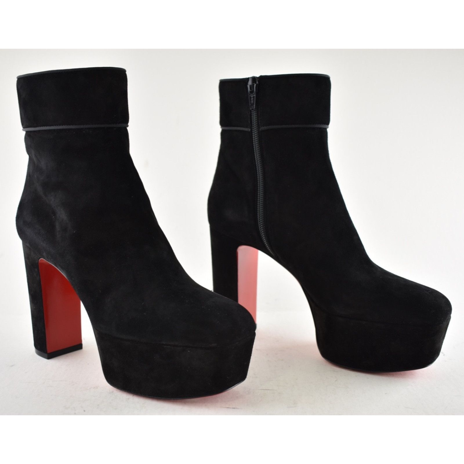 Christian Louboutin Christian Louboutin Protorlato 110 Black Suede Platform Size US 7 / IT 37 - 4 Thumbnail