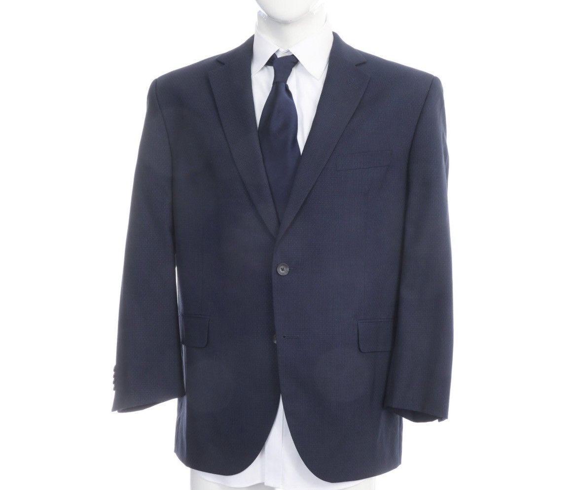 Jack Victor Jack Victor Navy Super 120’s Wool Blazer Size 46 Size 46R - 2 Thumbnail