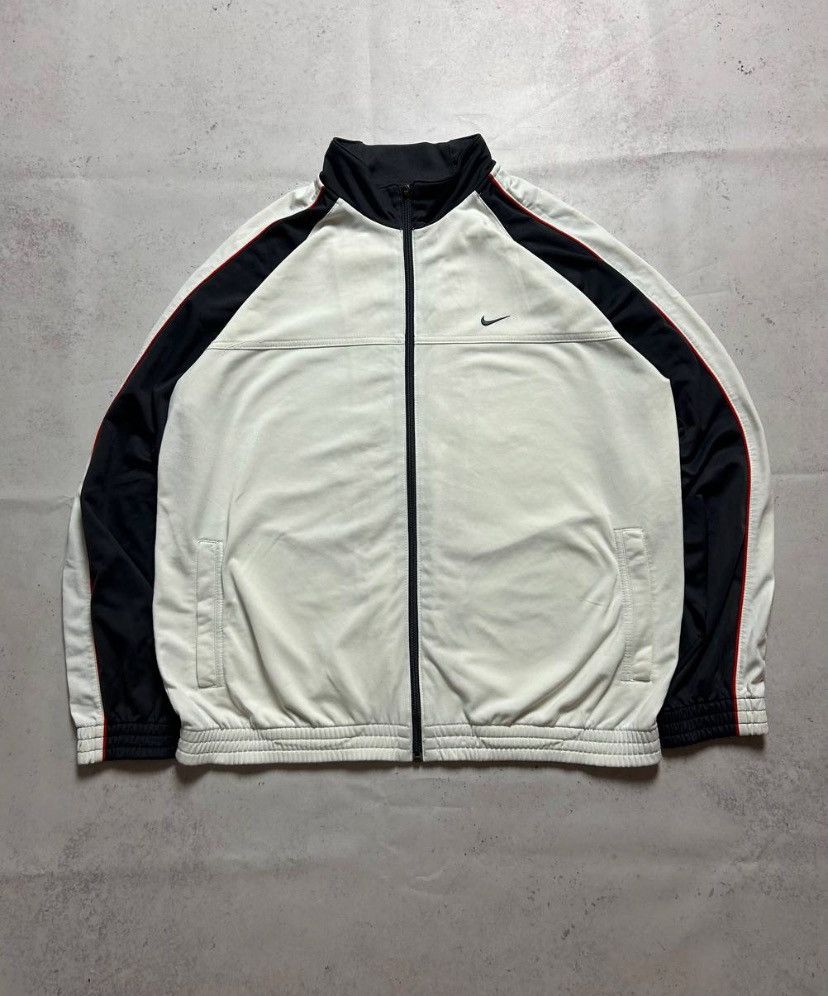 Nike Vintage Nike Swoosh White Zip-up Jacket Y2K L Size US L / EU 52-54 / 3 - 1 Thumbnail