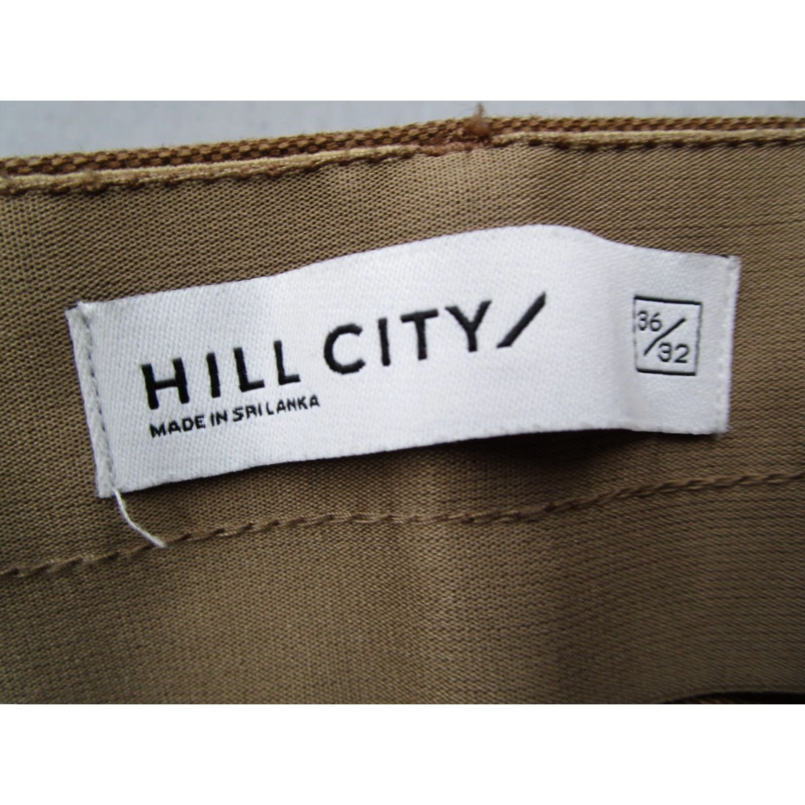 Vintage Hill City Mens Pants Brown 5 Pocket Workwear Chino Canvas Cotton Blend Flat Front 36x32 Slim Classic Belt Loops Zip 5-Pocket Style: C n Size US 36 / EU 52 - 3 Thumbnail