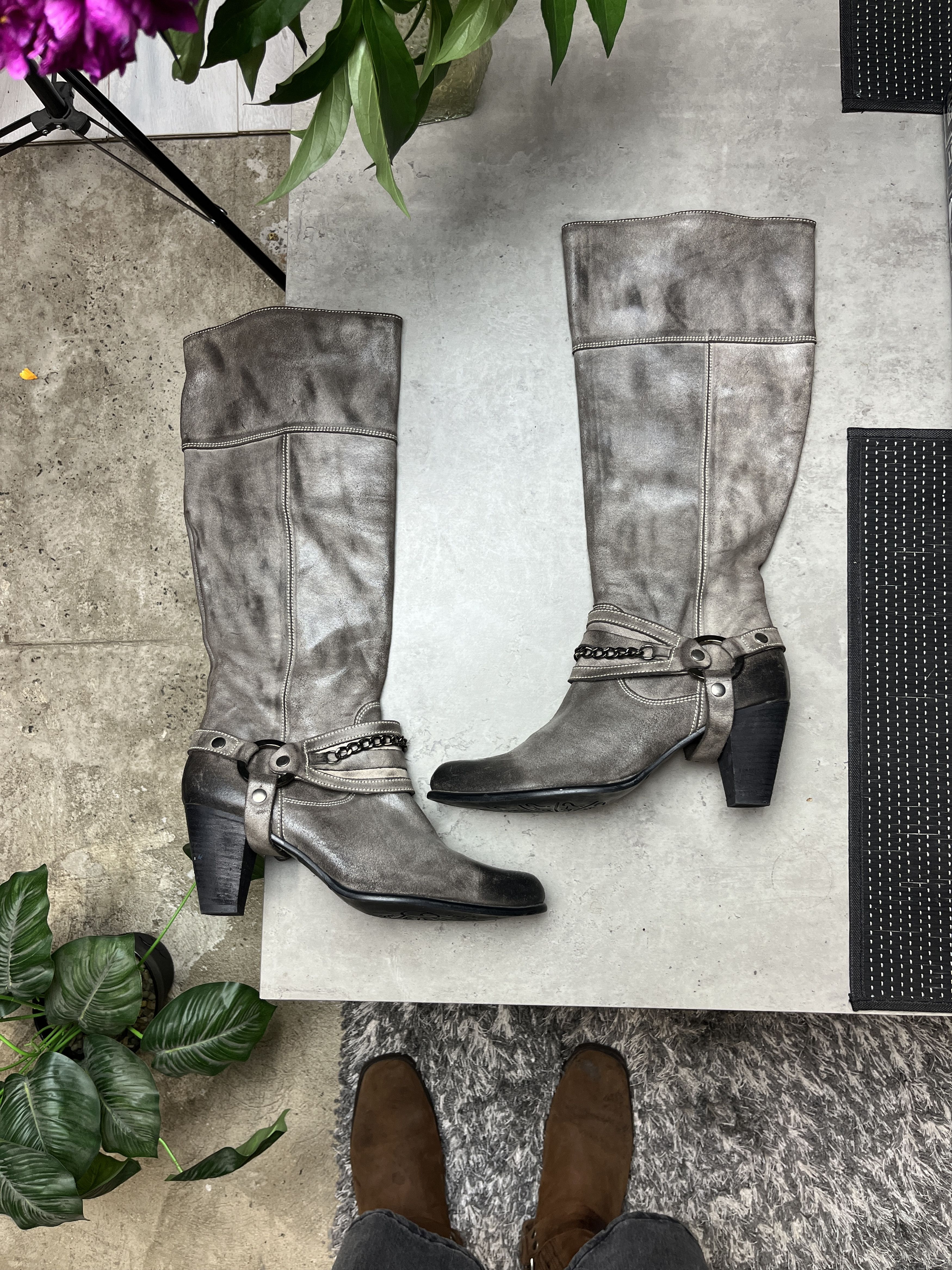 Quest 2000s QUEST? FACTORY DISTRESSED HARNESS MOTO BOOTS - 5127 Size US 9 / IT 39 - 1 Thumbnail