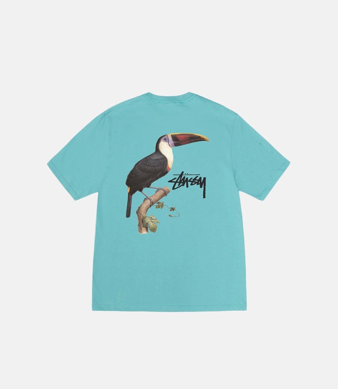 Stussy × Vintage STUSSY TOUCAN TEE OCEAN BLUE Size US L / EU 52-54 / 3 - 1 Thumbnail