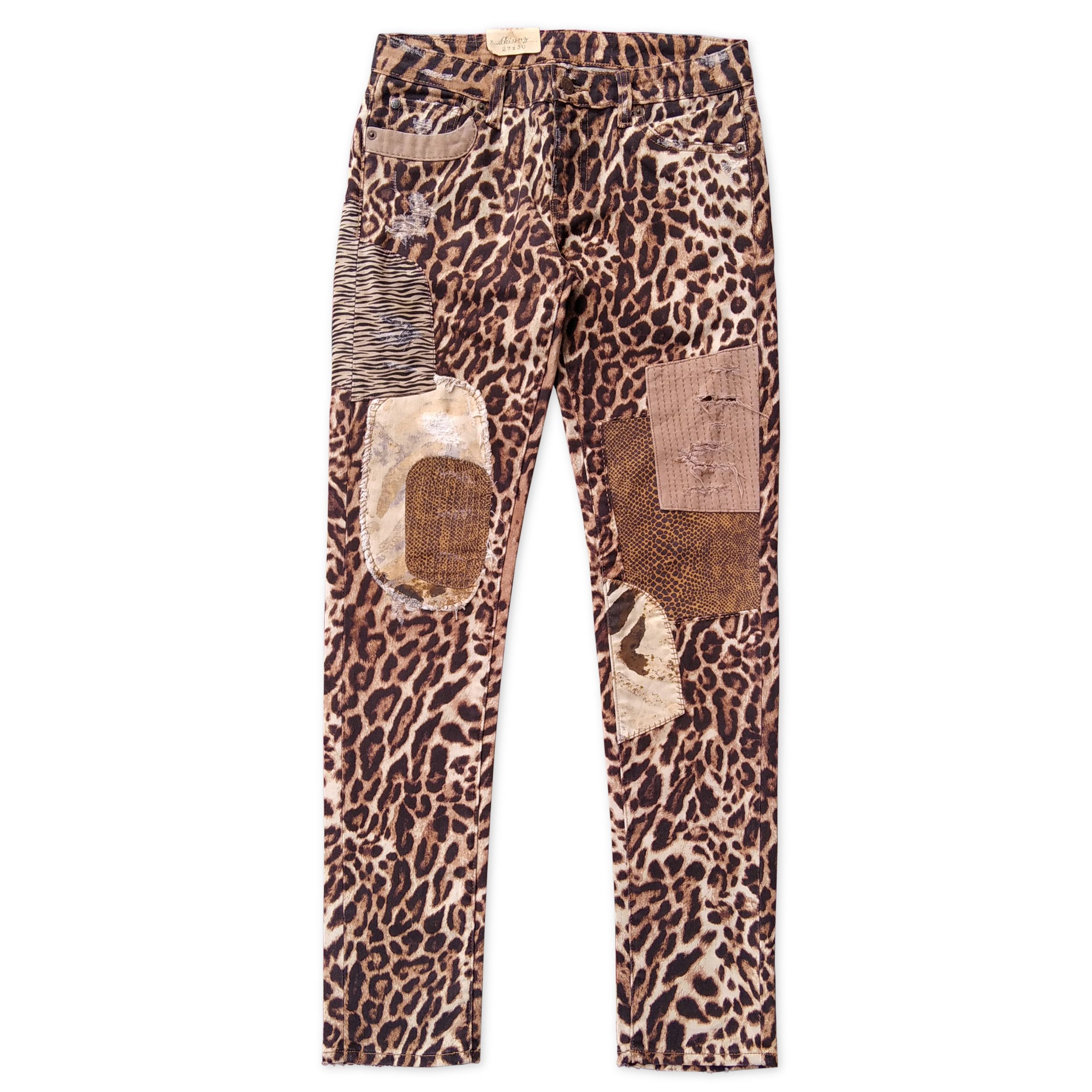 Denim And Supply Ralph Lauren Leopard Patchwork Boro Jeans