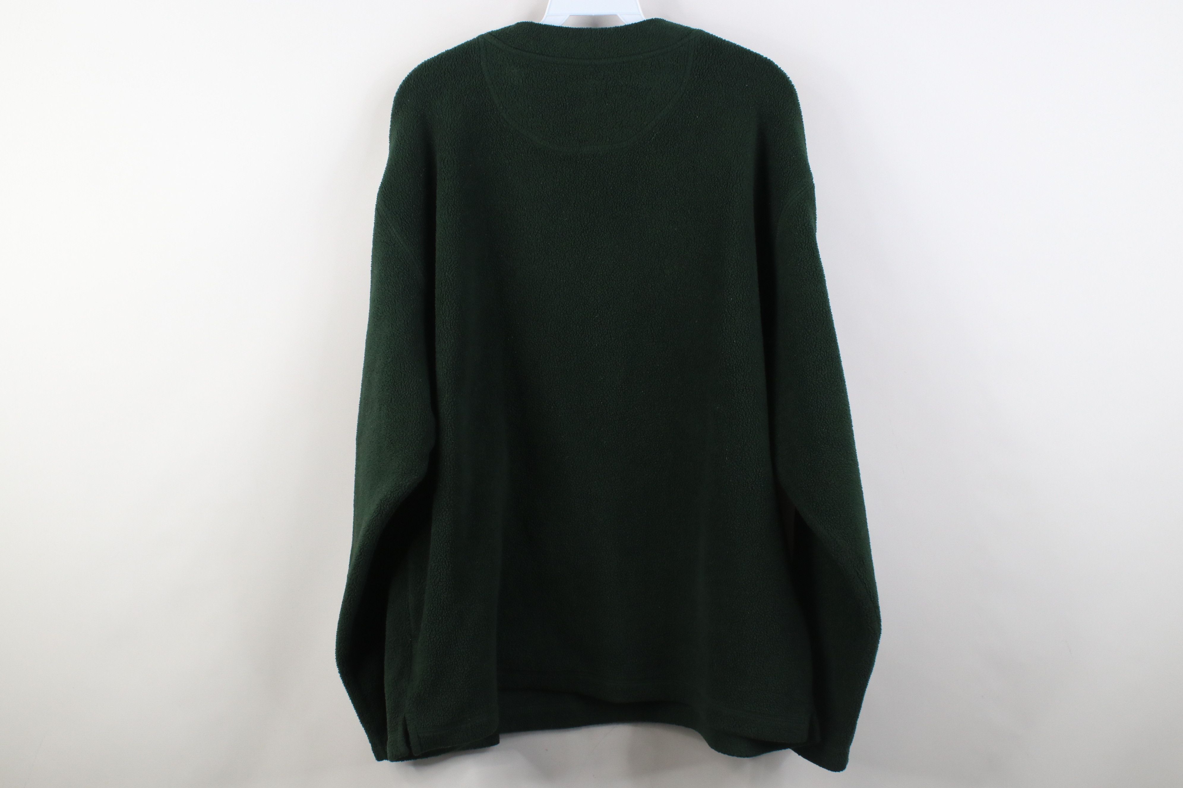Vintage Vintage 90s Streetwear Heavy Fleece Crewneck Sweater Green Size US XL / EU 56 / 4 - 8 Thumbnail
