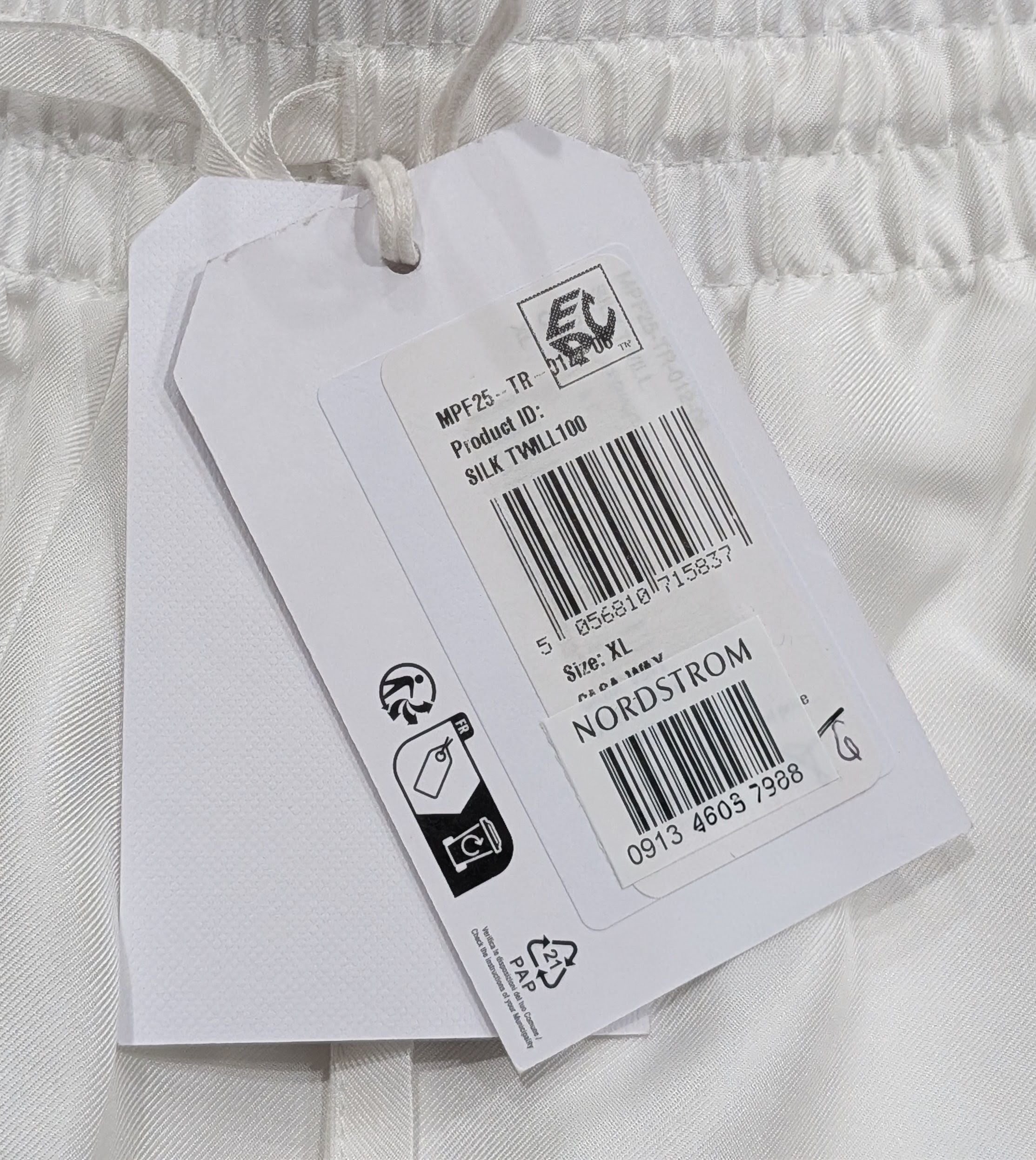 Casablanca Casablanca "Casa Way" Striped Silk Shorts White/Multi XL Size US 36 / EU 52 - 9 Thumbnail
