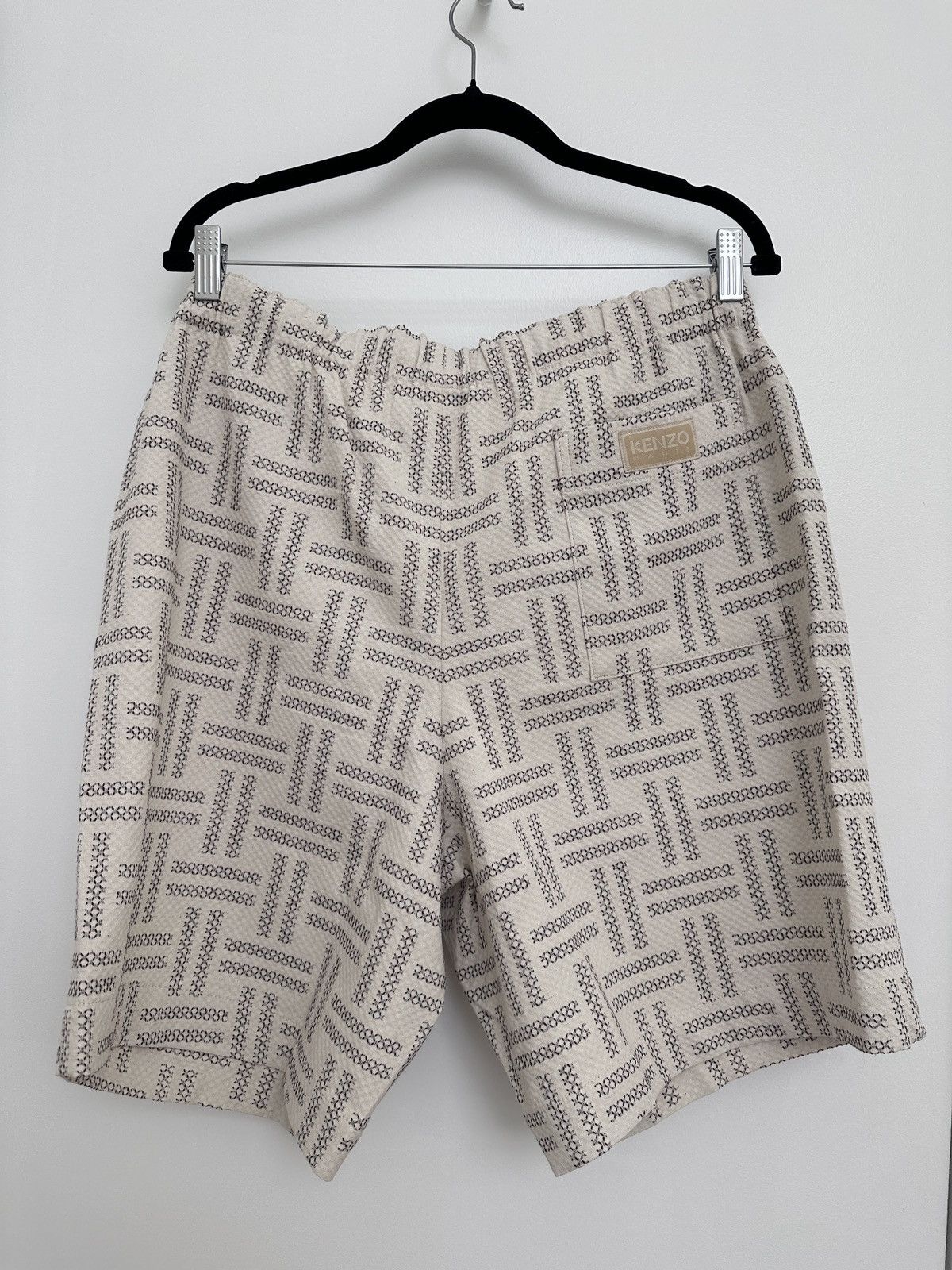 Kenzo Kenzo - Textured “weave” print shorts Size US 36 / EU 52 - 4 Thumbnail