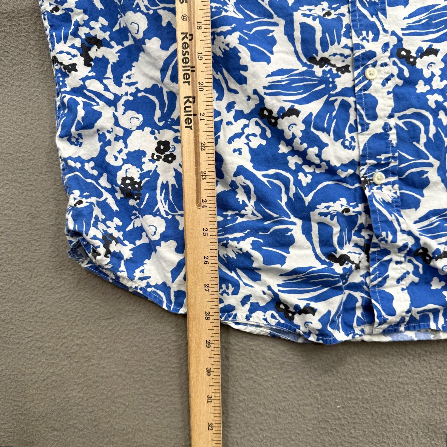 Chaps Chaps Shirt Mens XL Blue White Hawaiian Floral Short Sleeve Button Up Size US XL / EU 56 / 4 - 5 Thumbnail
