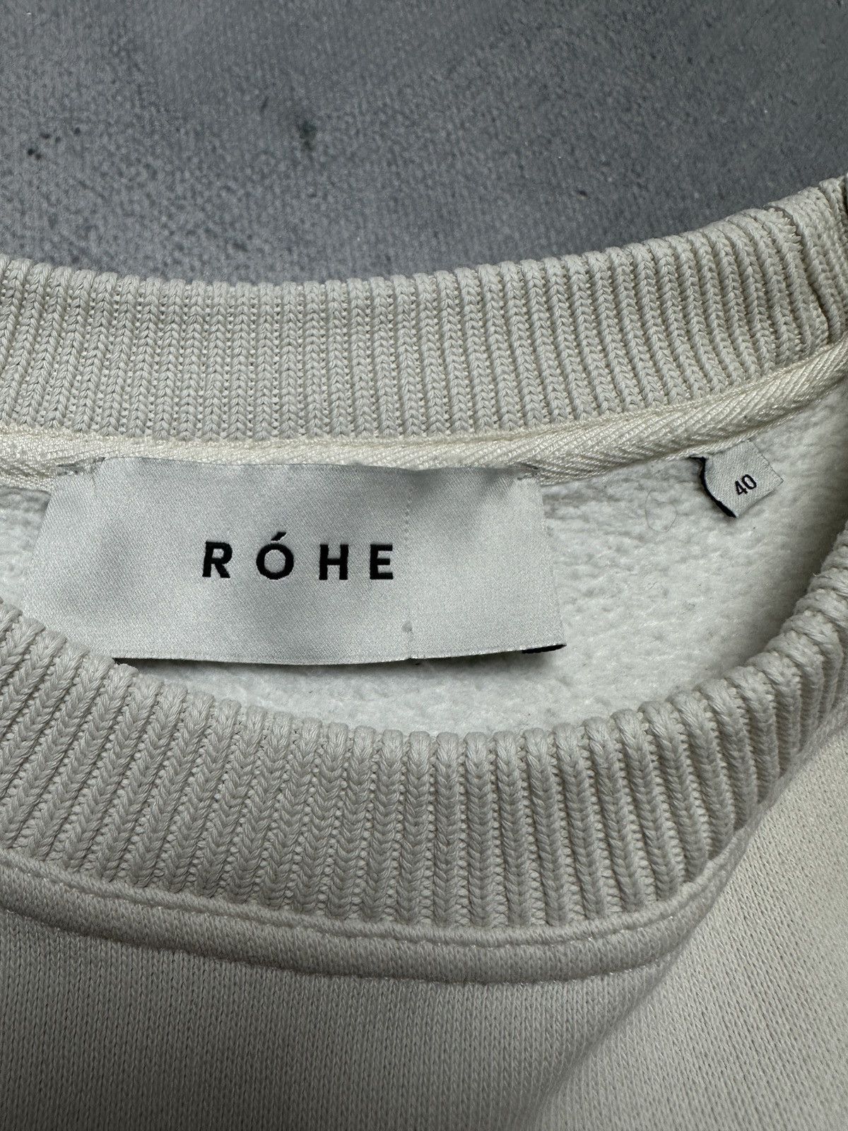 Rohe Rohe Crewneck Logo Print Cotton Sweatshirt Lux Size US M / EU 48-50 / 2 - 9 Thumbnail