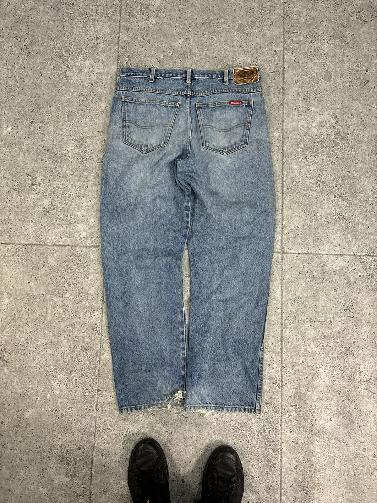 Dickies × Vintage Vintage 90s Dickies Distressed Blue Denim Baggy Work Pants Size US 34 / EU 50 - 1 Thumbnail