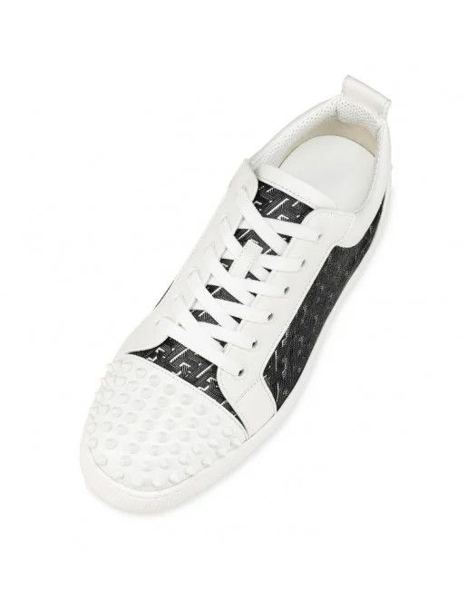 Christian Louboutin o1s1wg110924 Louis Junior Spikes Sneaker in White Size US 8 / EU 41 - 4 Thumbnail
