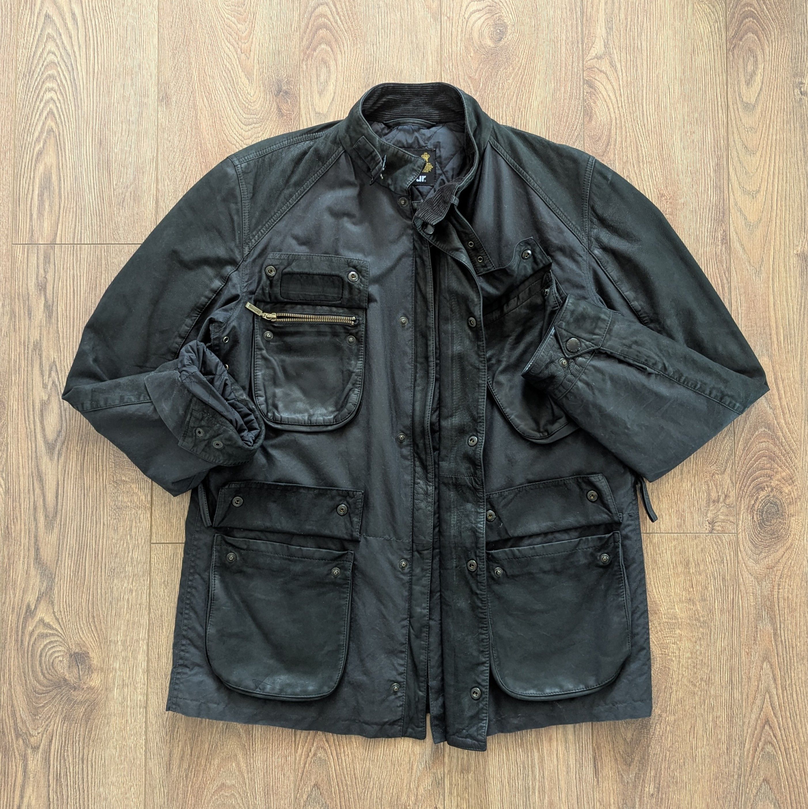 Barbour Barbour A436 Wax Leather INTERNATIONAL-BLACK Jacket MOTO Size US L / EU 52-54 / 3 - 10 Thumbnail