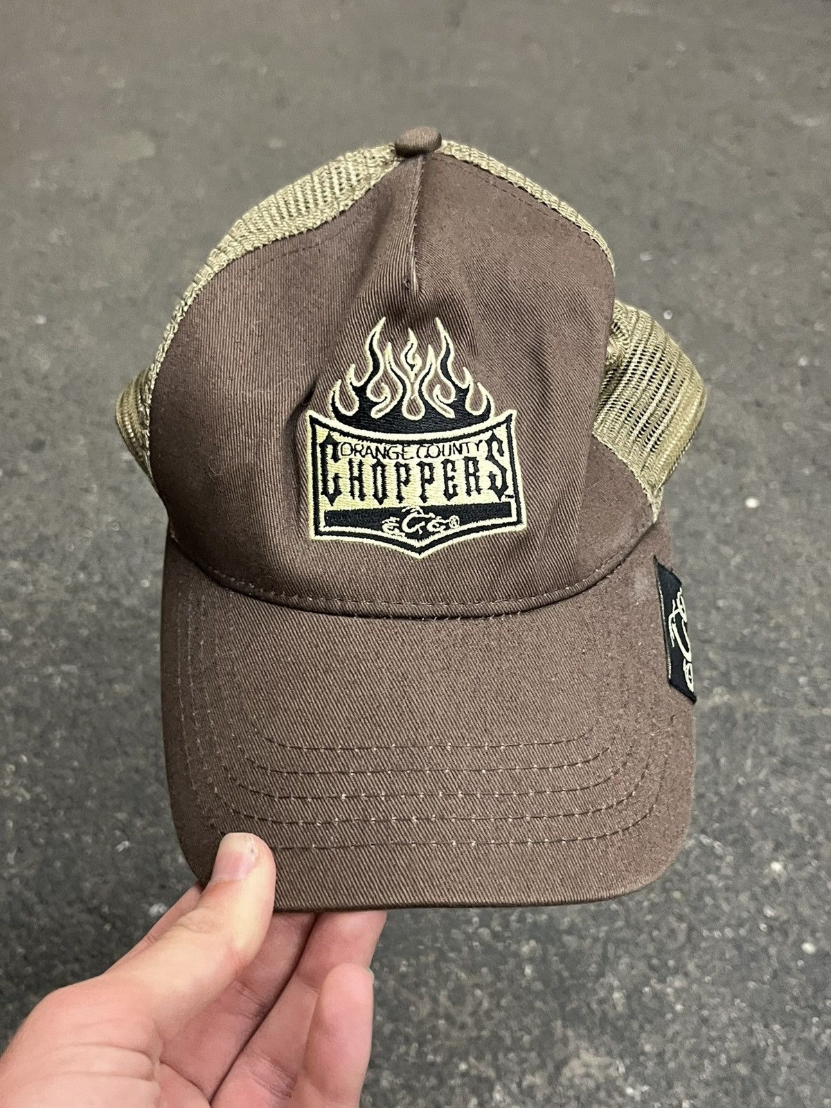 Vintage West coast choppers style mocha brown earthtone y2k hat hype Size ONE SIZE - 1 Thumbnail
