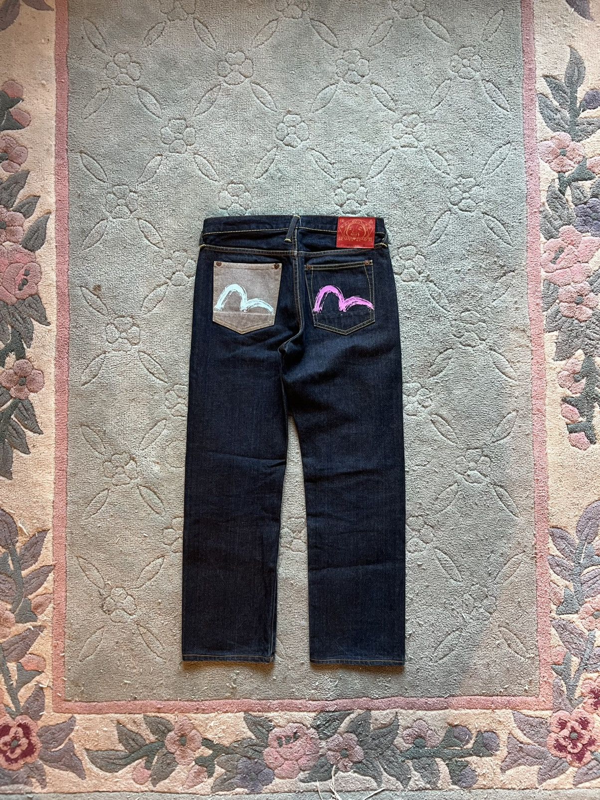 Evisu EVISU Double Back Pocket Dark Wash Jeans Size US 30 / EU 46 - 3 Thumbnail