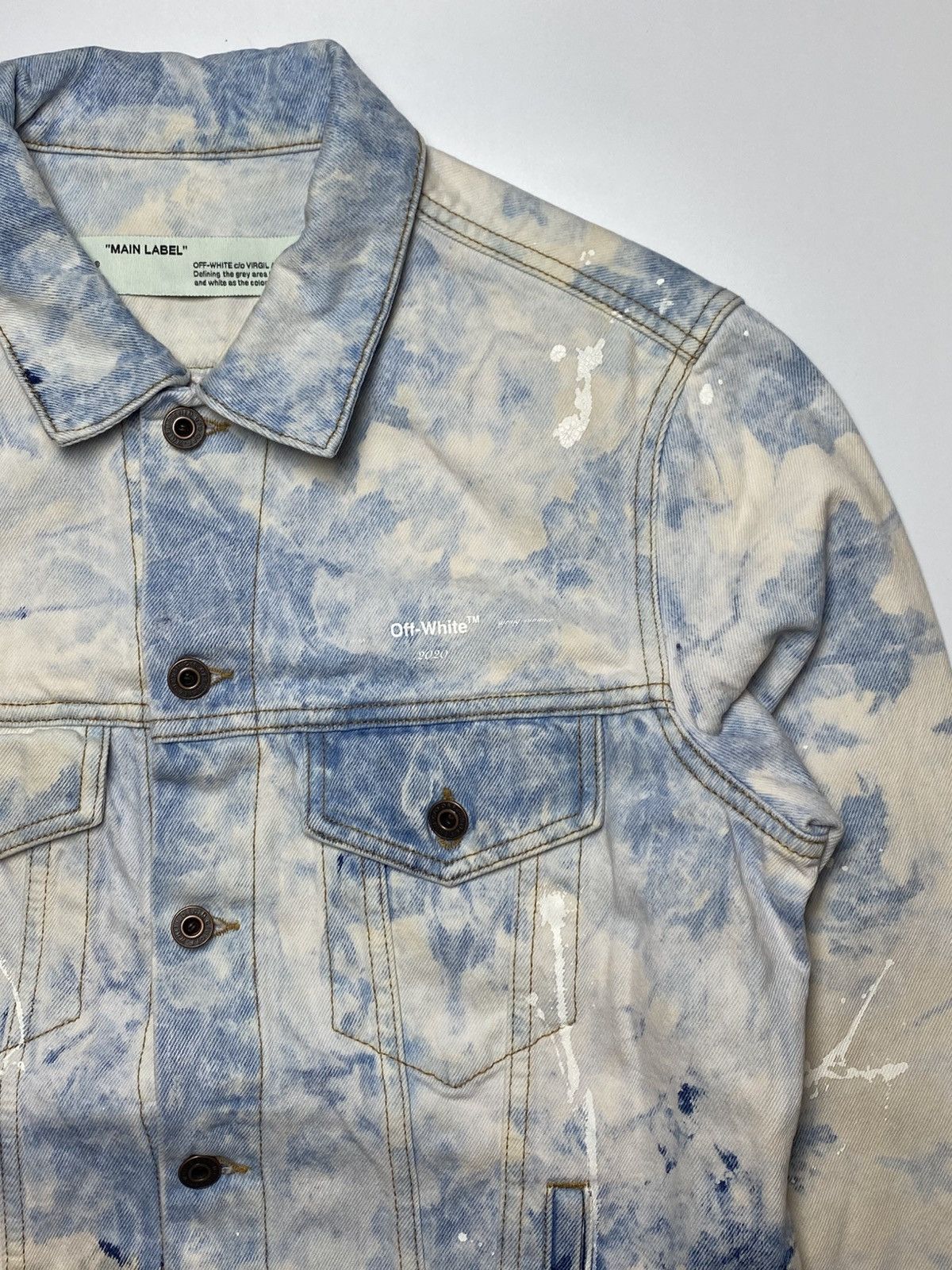 Off-White Off White - Extreme Bleached Arrows Denim Jacket Size US M / EU 48-50 / 2 - 11 Thumbnail