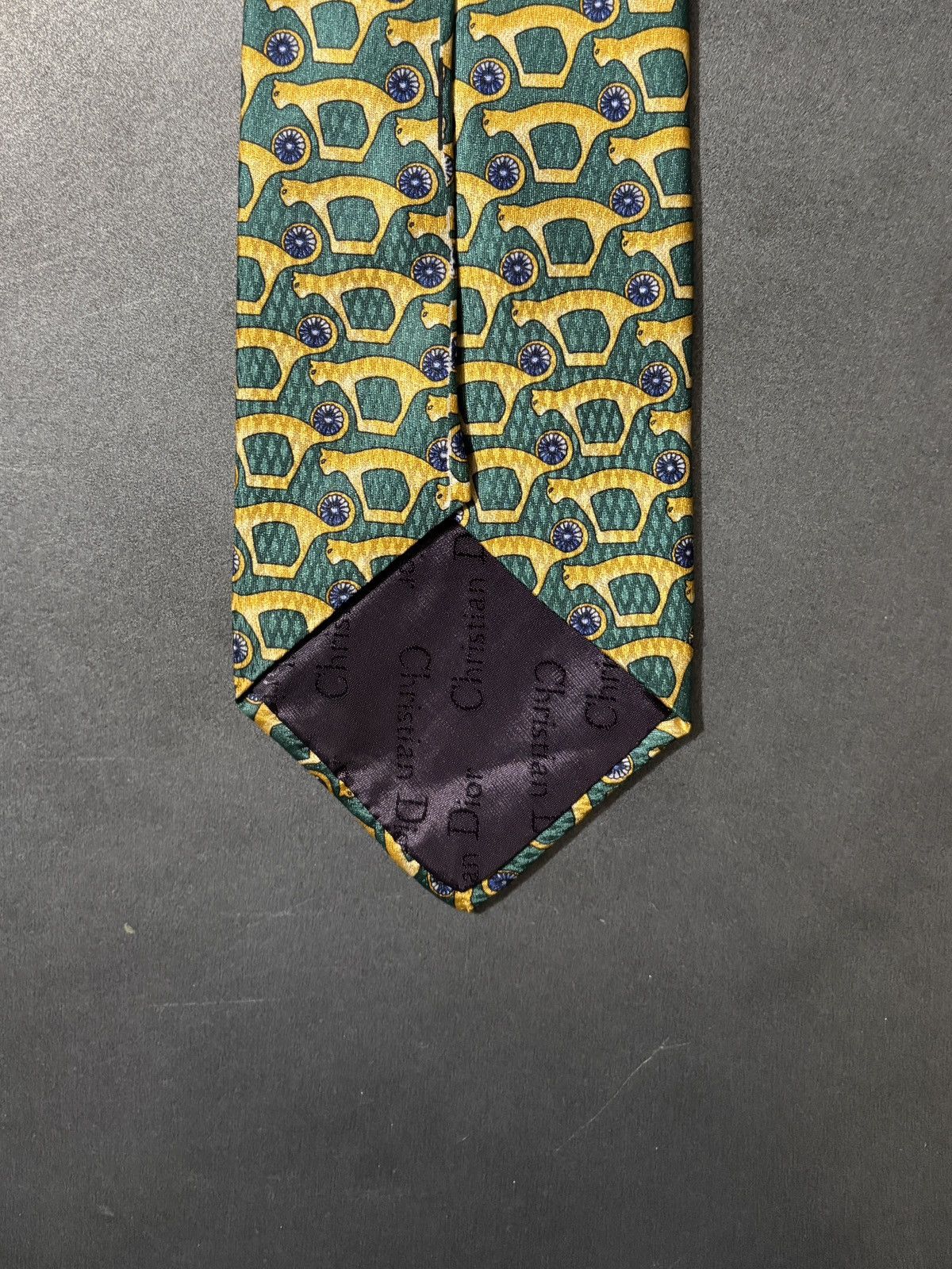Christian Dior Monsieur Vintage Christian Dior Tie 1990s All Over Print Pattern Silk Size ONE SIZE - 6 Thumbnail