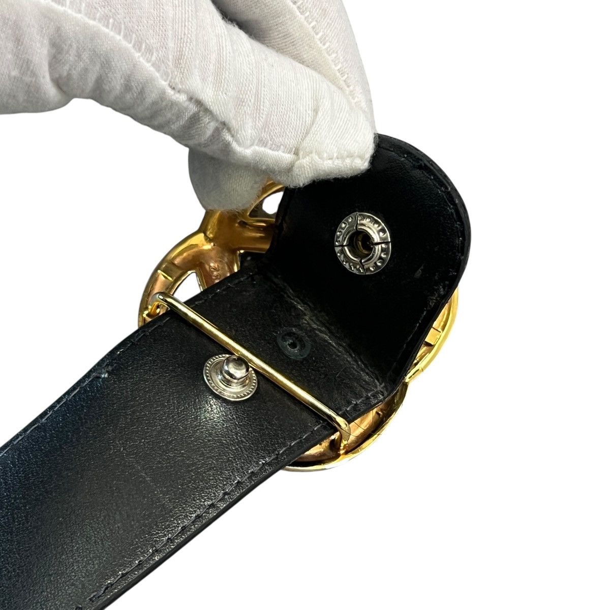Gucci GUCCI Vintage Interlocking G Logo Black Leather Belt Size ONE SIZE - 7 Thumbnail