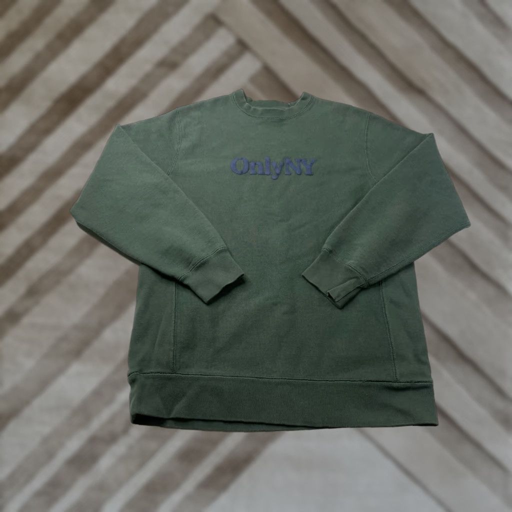 Only NY Only NY Logo Crewneck Sweatshirt Pullover Mens M Green Logo Graphic Print All Seasons Heavyweight Slim? Regular fits Men Sweatshirt Size US M / EU 48-50 / 2 - 1 Thumbnail