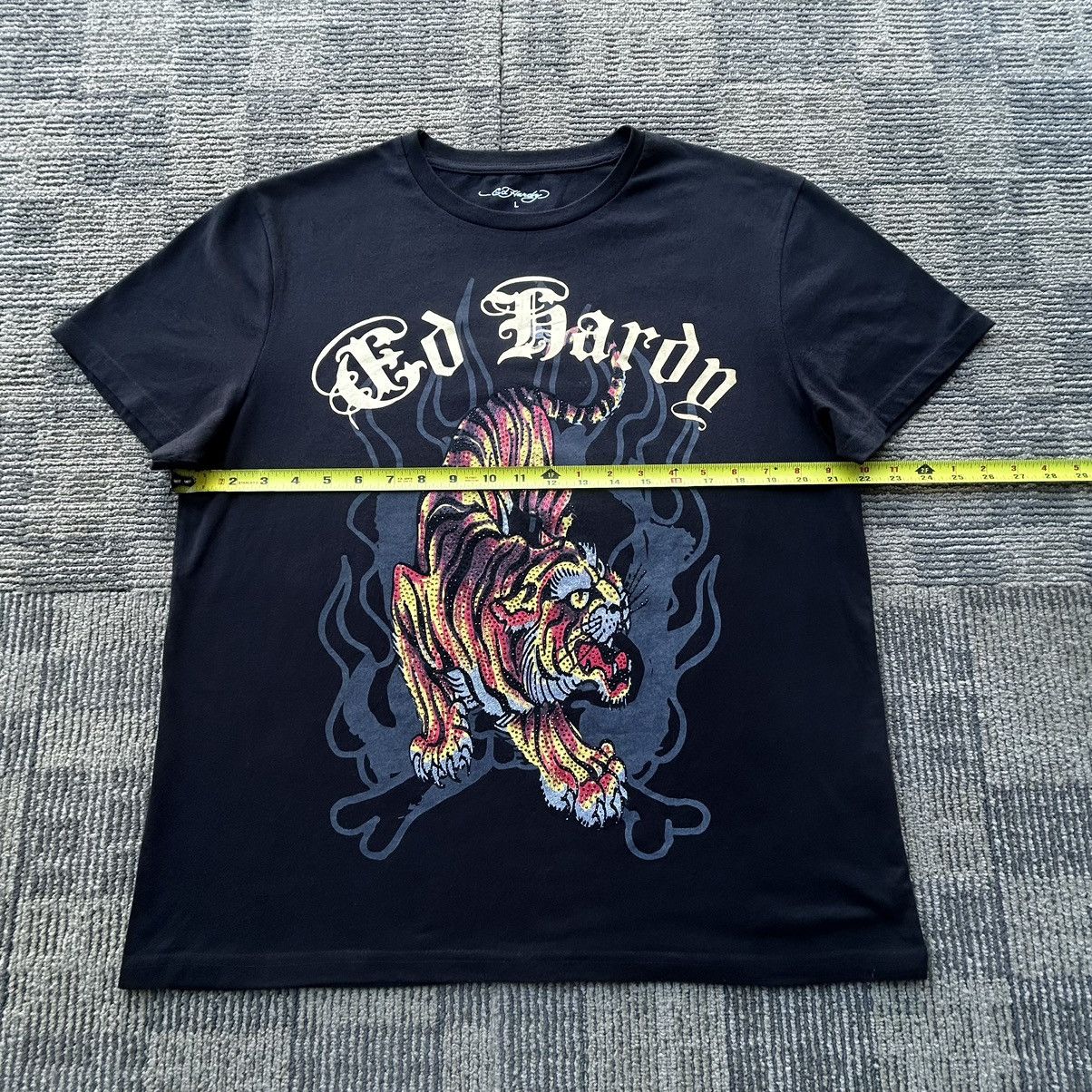 Ed Hardy Ed Hardy Tiger Flame Rhinestone Black Graphic T-shirt Size US L / EU 52-54 / 3 - 5 Thumbnail