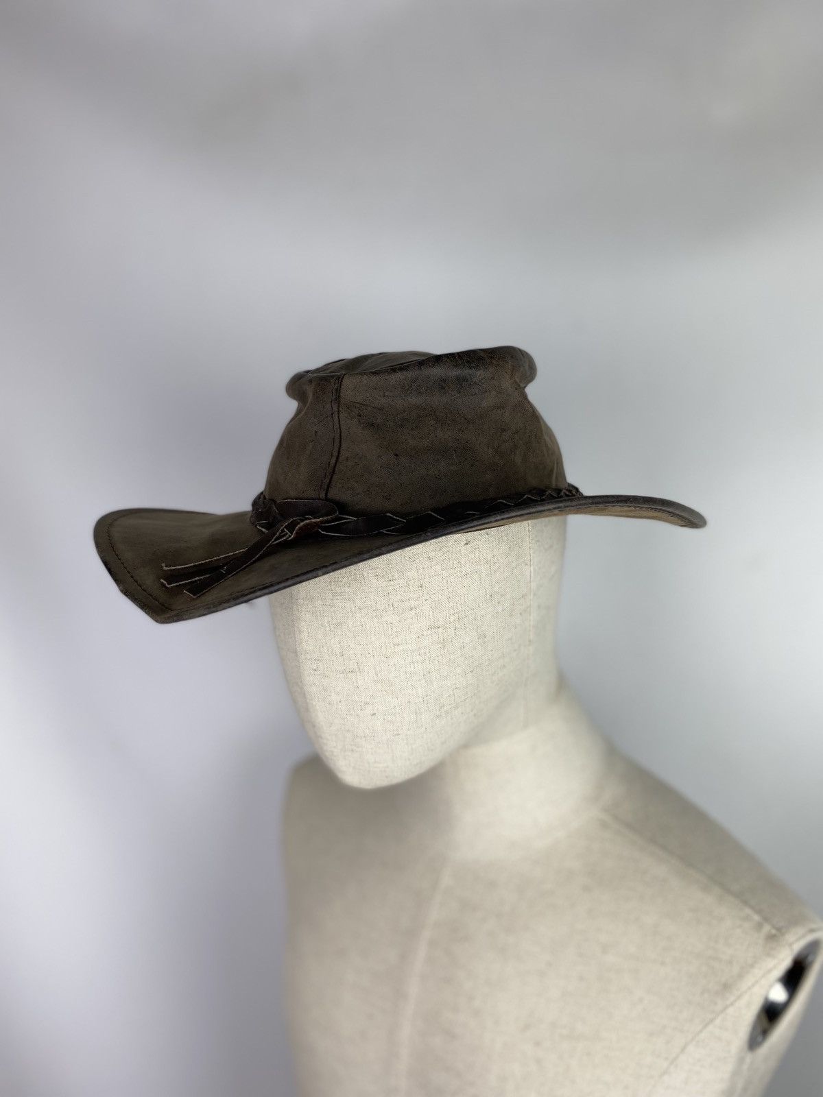 Barbour Driza Bone Australian leather hat size M Size ONE SIZE - 5 Thumbnail