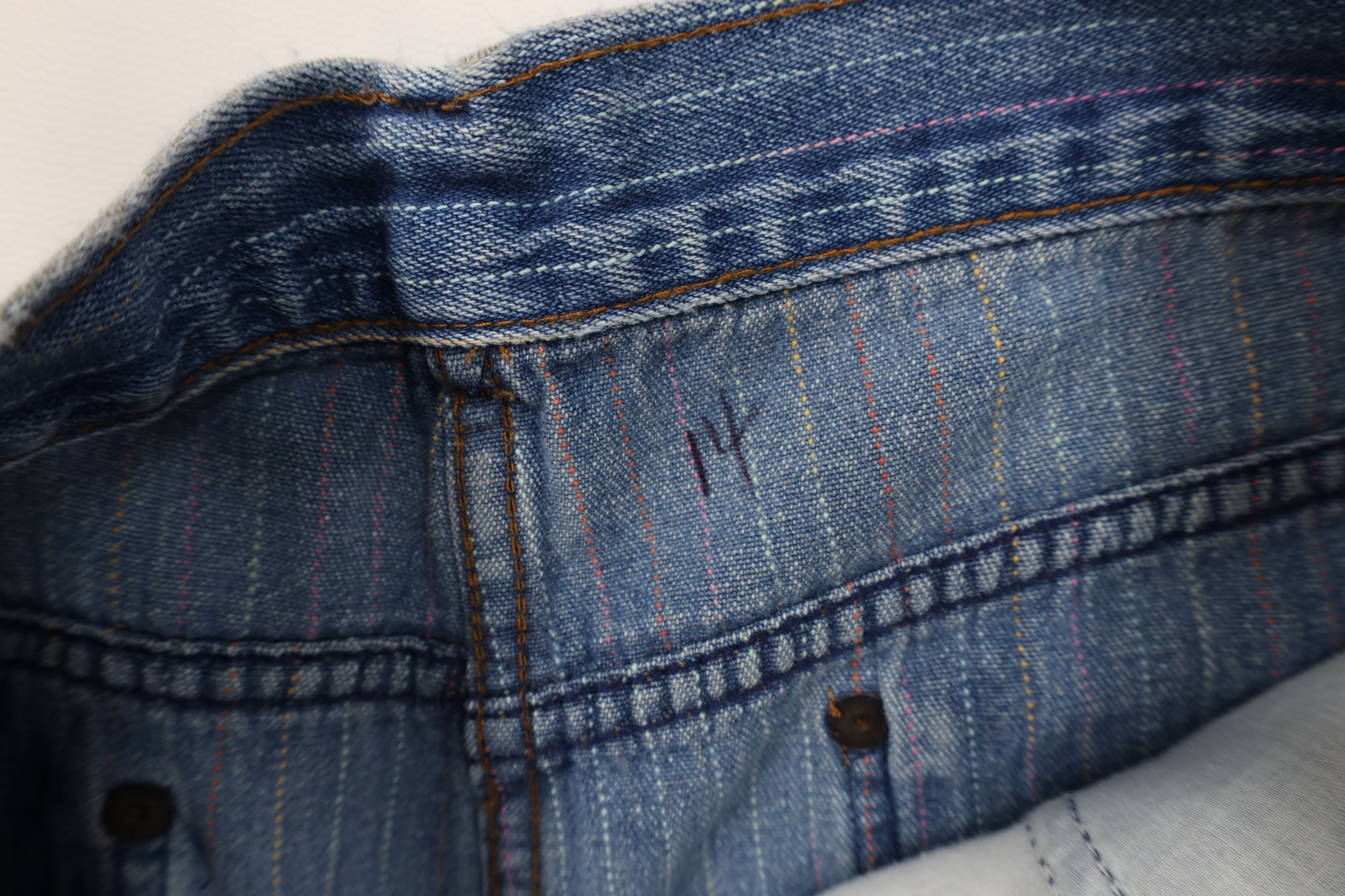 Vintage Vintage 90s Streetwear Rainbow Striped Tapered Jeans USA Size 38" / US 16 / IT 52 - 9 Thumbnail