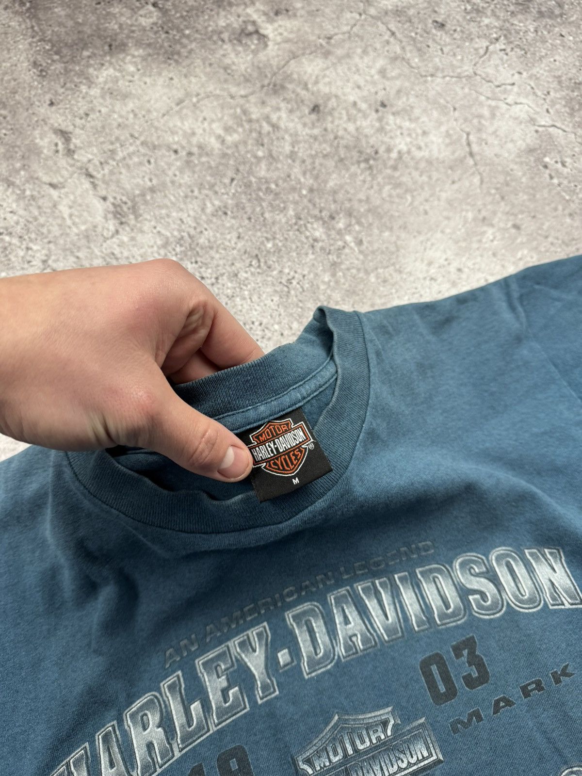 Harley Davidson Vintage Y2K Faded Harley Davidson Kokomo Indiana Biker Tee Size US M / EU 48-50 / 2 - 6 Thumbnail