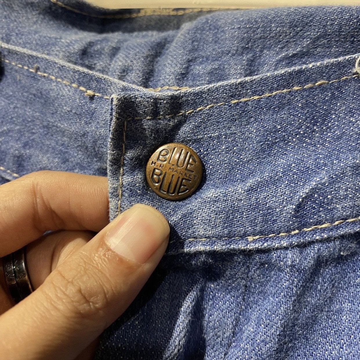 Blue Blue Japan Japanese BLUE BLUE HR Market Carpenter Denim Jeans Size US 34 / EU 50 - 9 Thumbnail