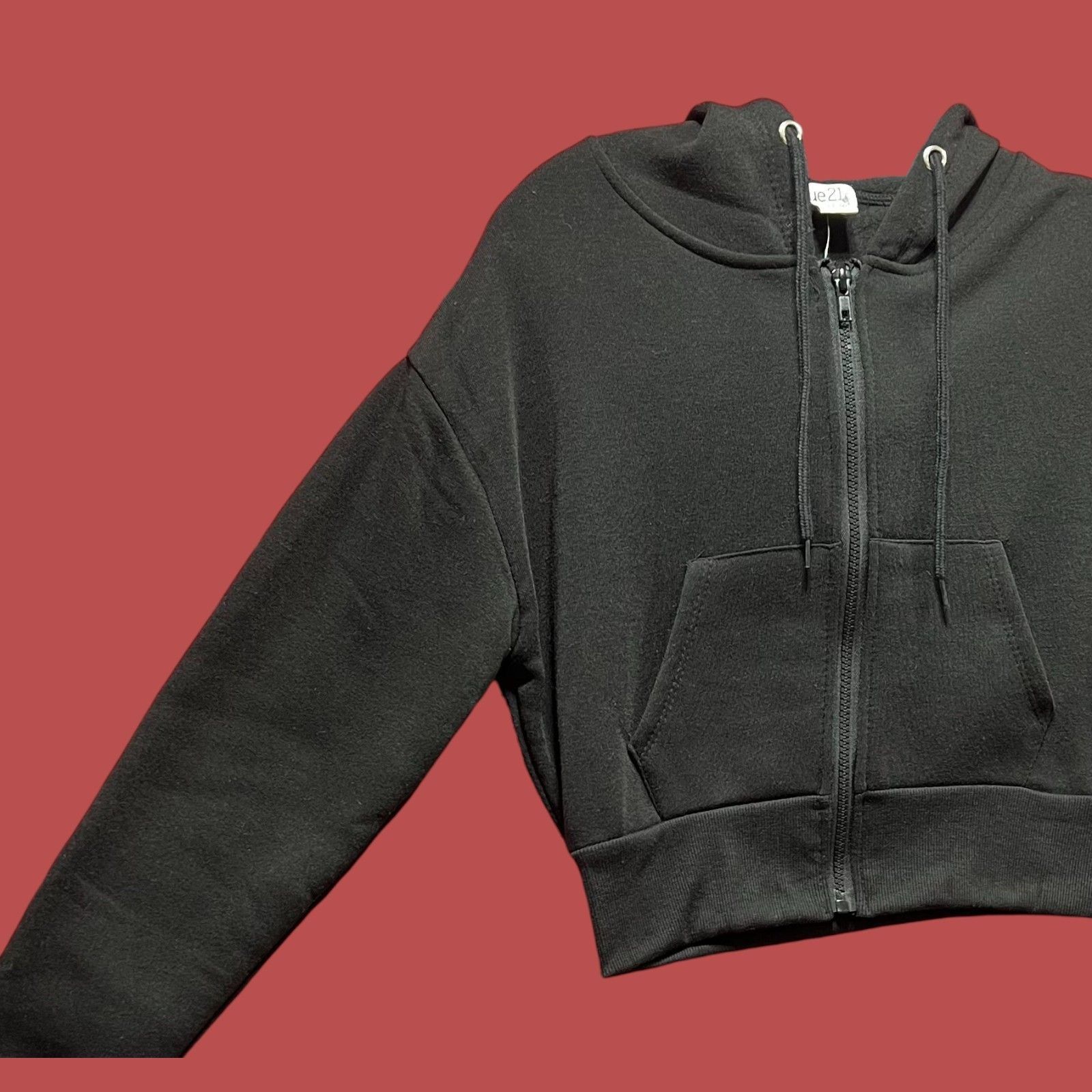 rue21 Rue 21 - Women's Long Sleeve Hooded Sweatshirt - Black - Ext Size XS / US 0-2 / IT 36-38 - 12 Thumbnail