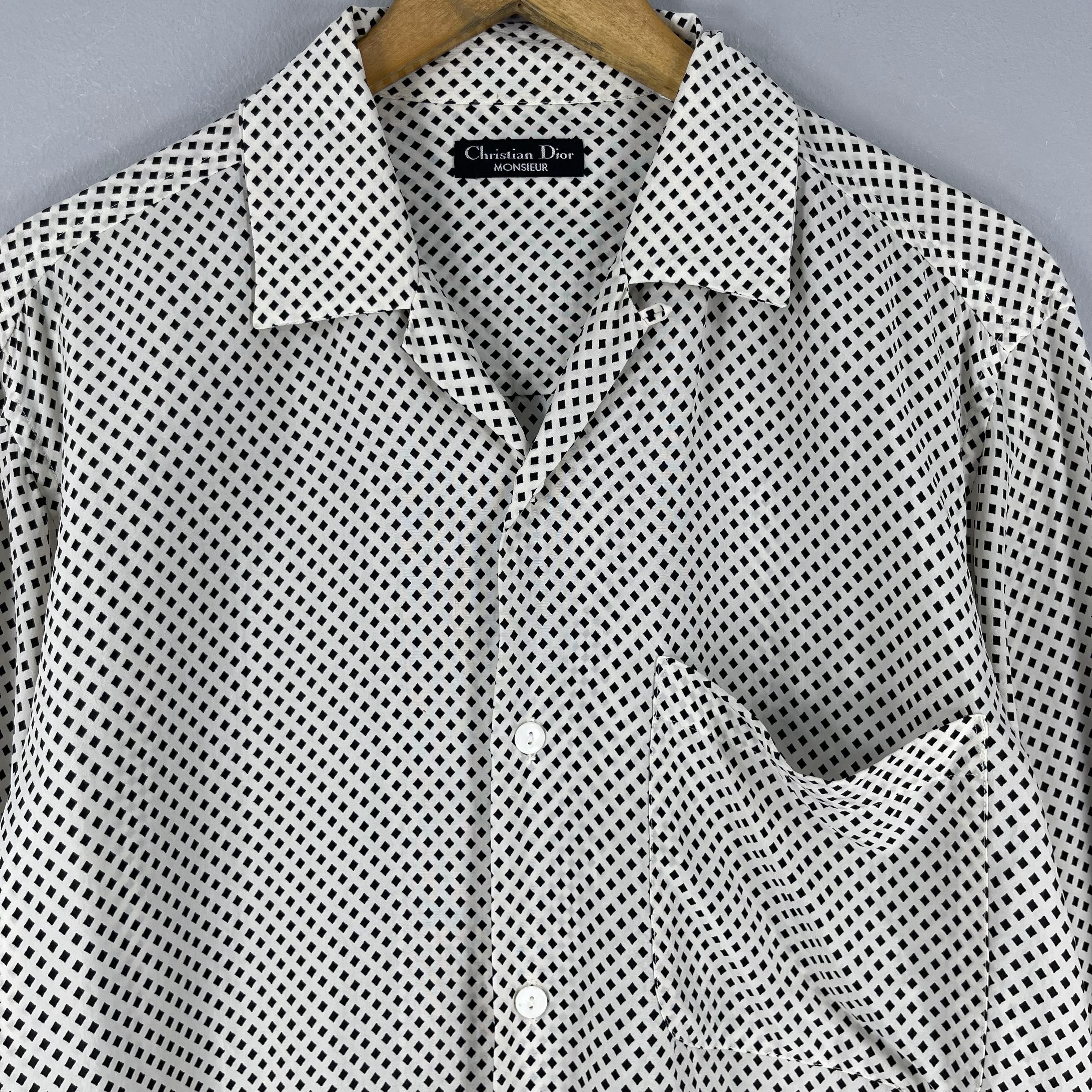 Christian Dior Monsieur Vintage CHRISTIAN DIOR Abstract Monogram Polyester Shirt Size M / US 6-8 / IT 42-44 - 2 Thumbnail