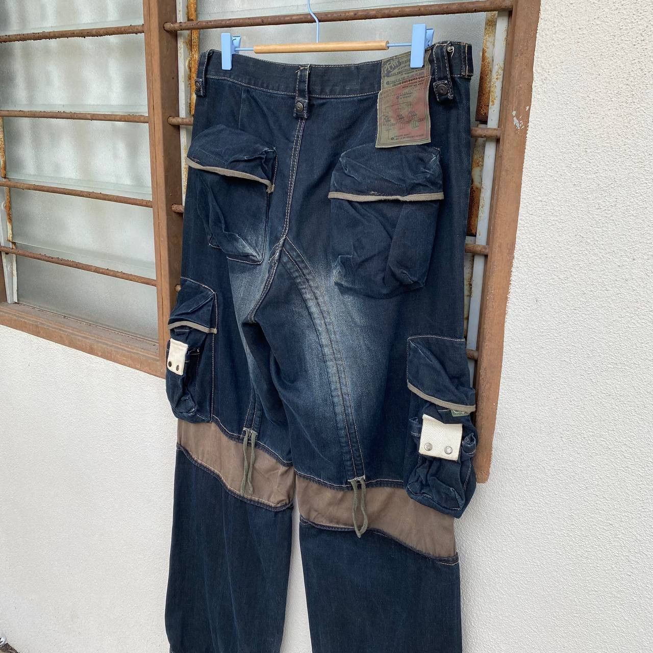 PPFM Rare Archival PPFM "Yellow Riot" Paratrooper Cargo Denim Size US 35 - 9 Thumbnail