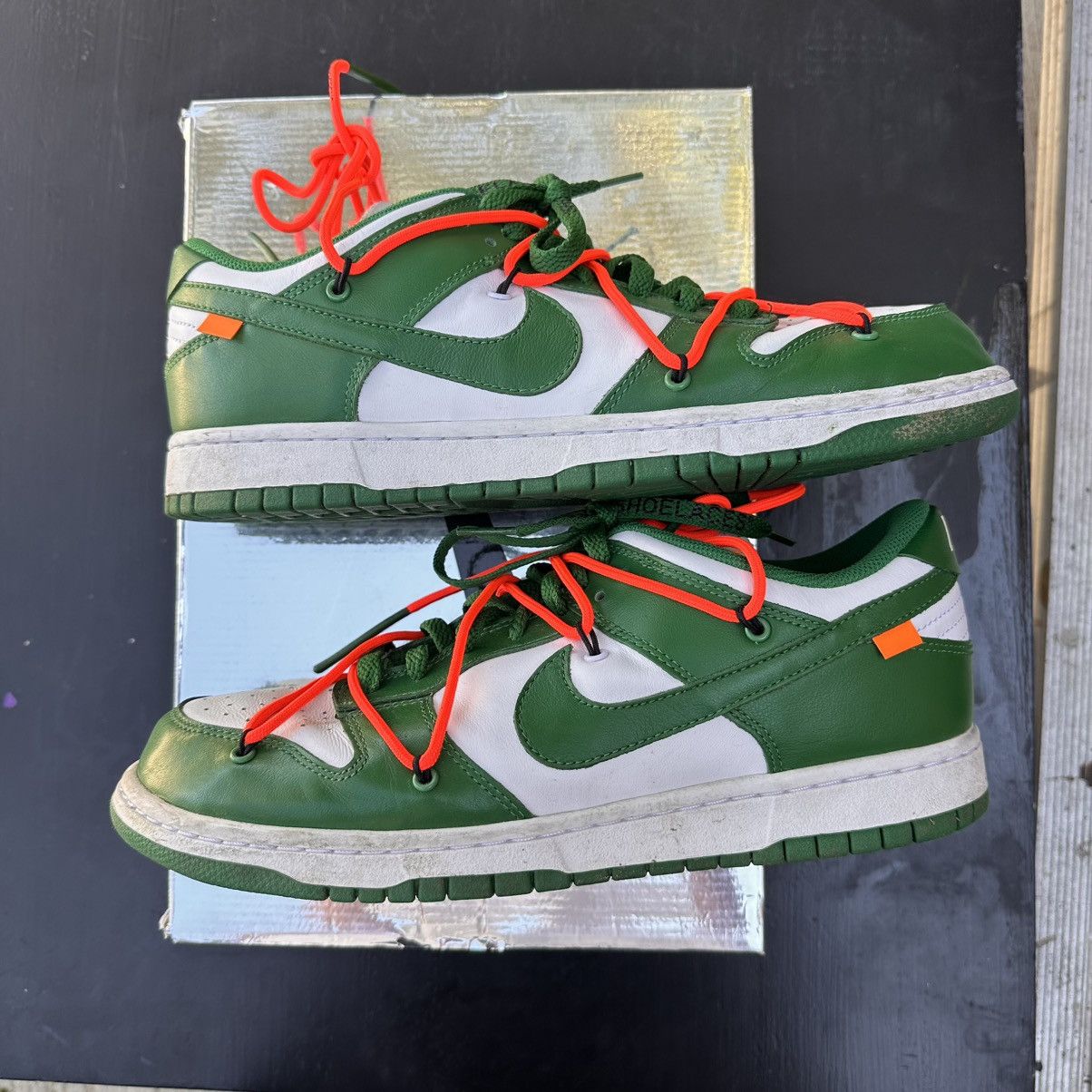 Nike × Off-White Off-White Pine Green Dunks Size US 10 / EU 43 - 2 Thumbnail