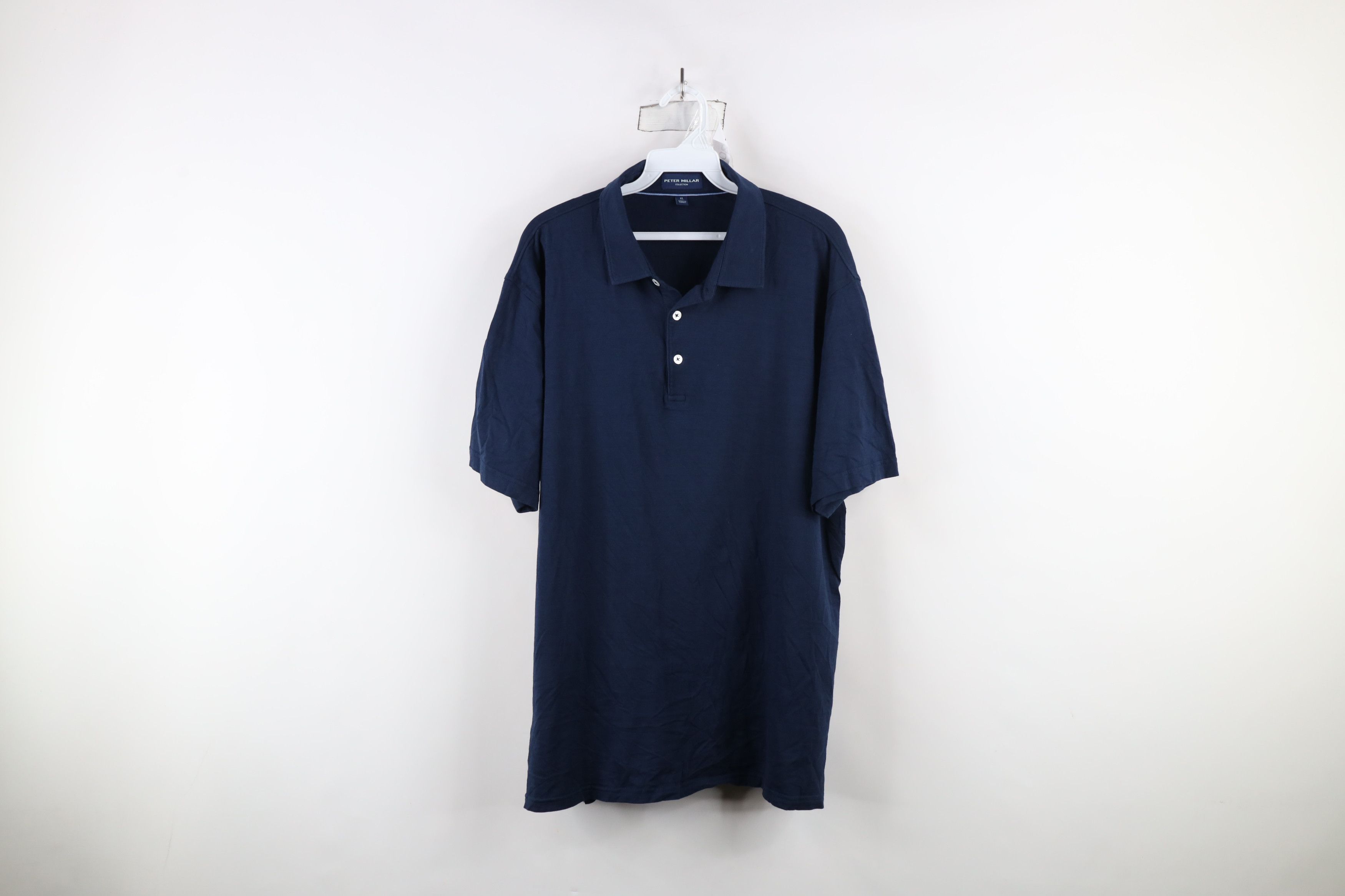 Peter Millar × Vintage Peter Millar Collection Short Sleeve Golf Polo Shirt Blue Size US XL / EU 56 / 4 - 1 Thumbnail