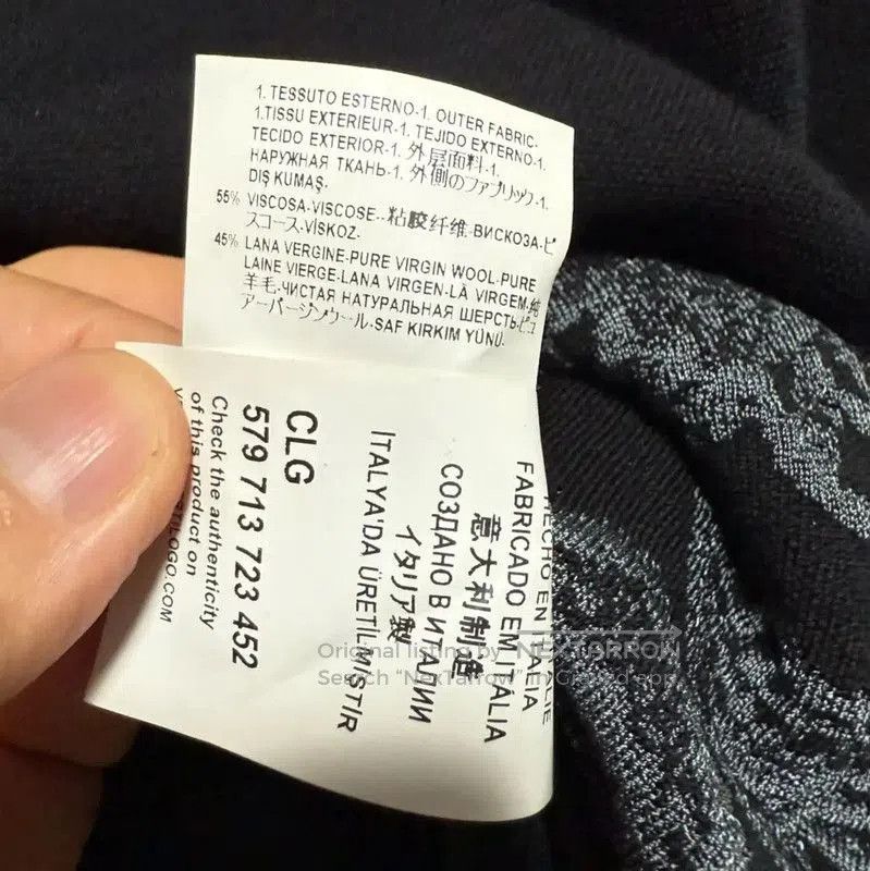 Versace Versace Black Wool Blend Pullover Sweater . Size US M / EU 48-50 / 2 - 6 Thumbnail
