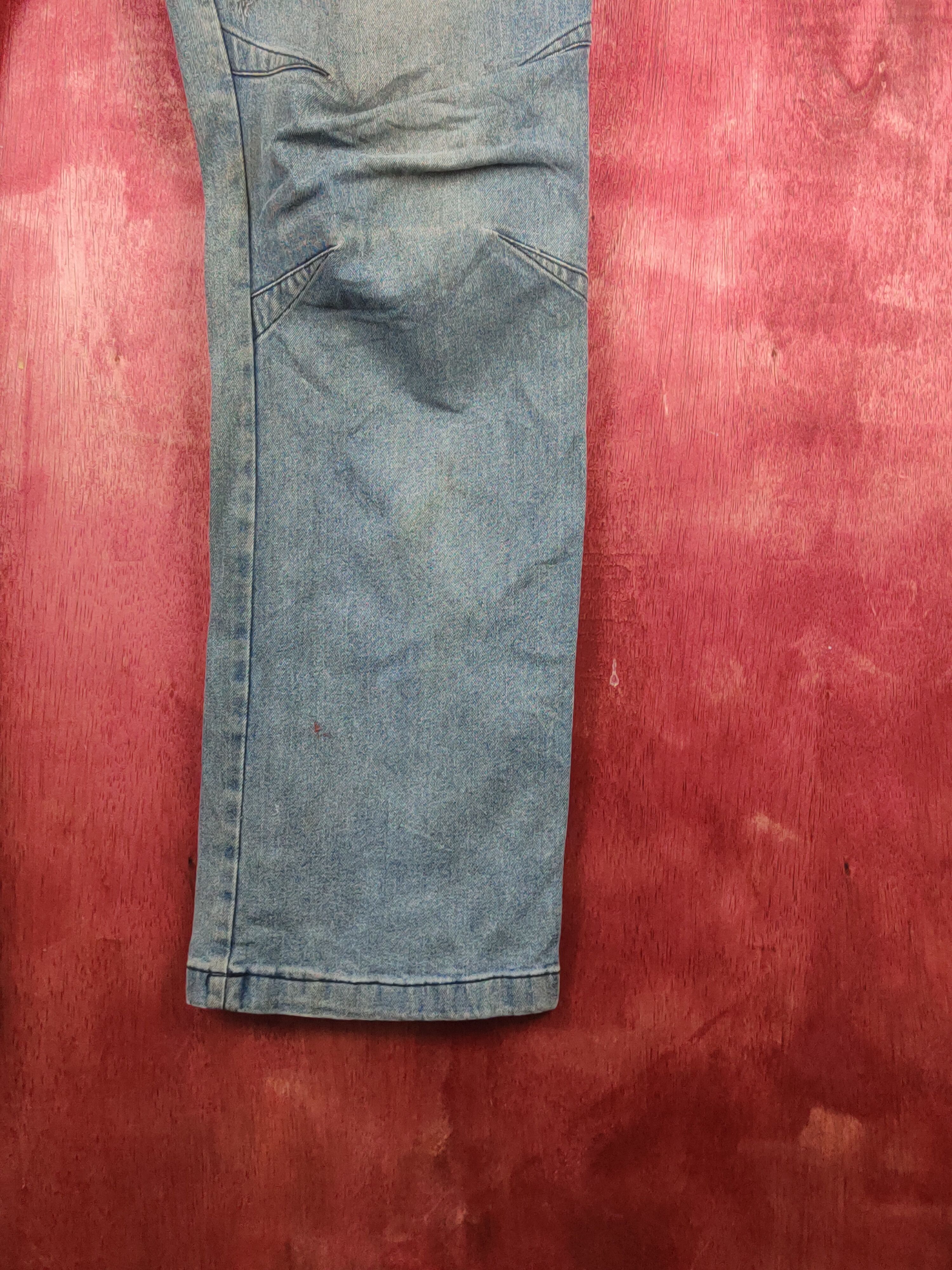 Japanese Brand FieldCore Dark Blue Faded Distressed Ripped Jeans #S2366 Size US 34 / EU 50 - 6 Thumbnail