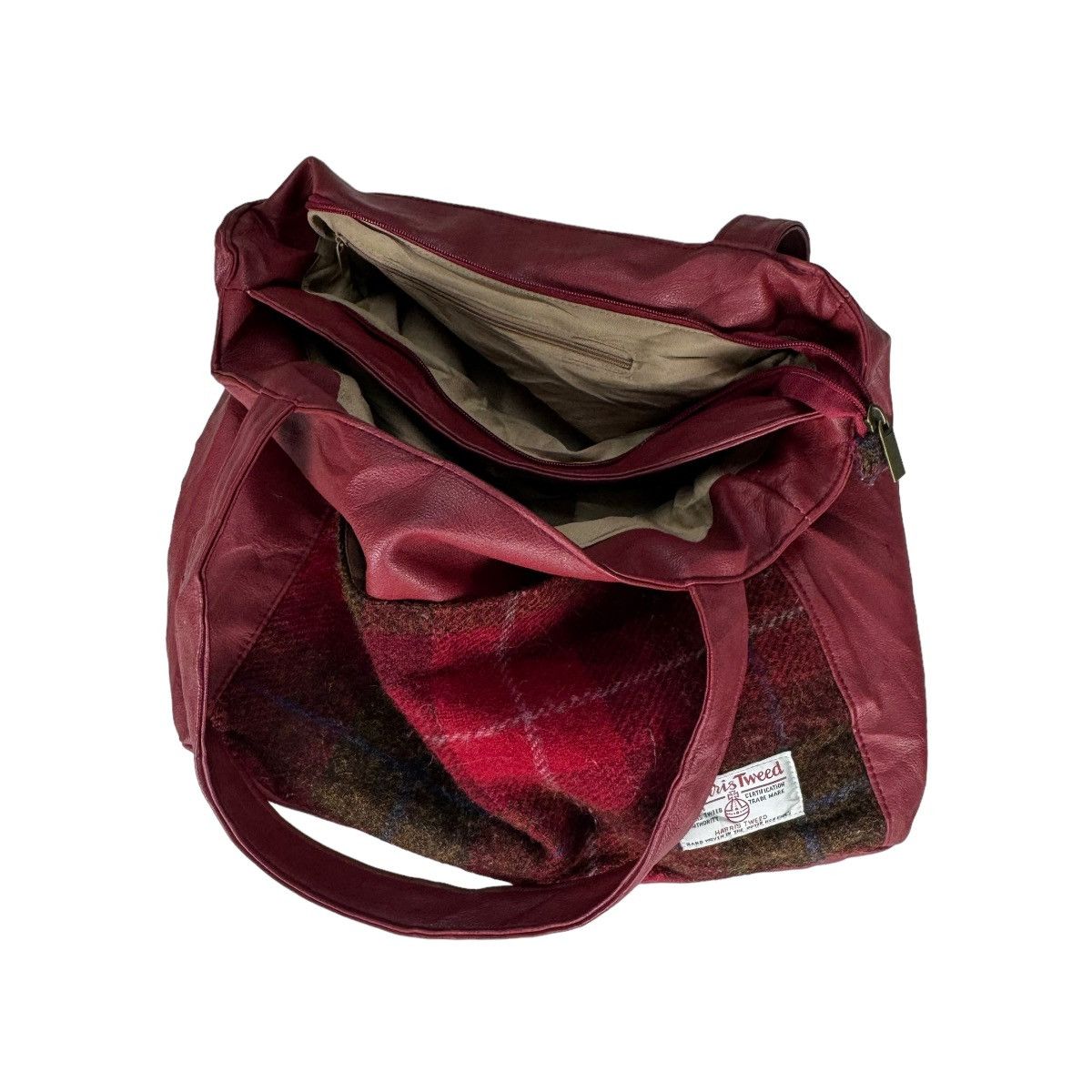 Harris Tweed 🌟HARRIS TWEED RED CHERRY HANDBAG / SHOULDER BAG Size ONE SIZE - 1 Thumbnail