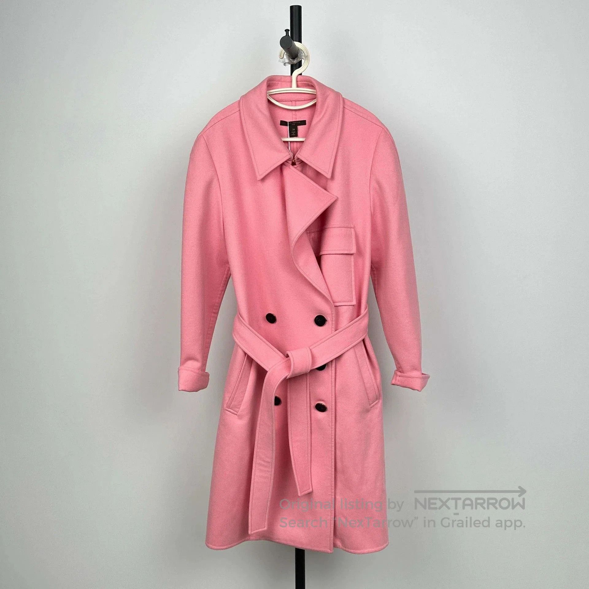 Louis Vuitton LV Pink Long Wool Coat Size 38. Size XS / US 0-2 / IT 36-38 - 1 Thumbnail