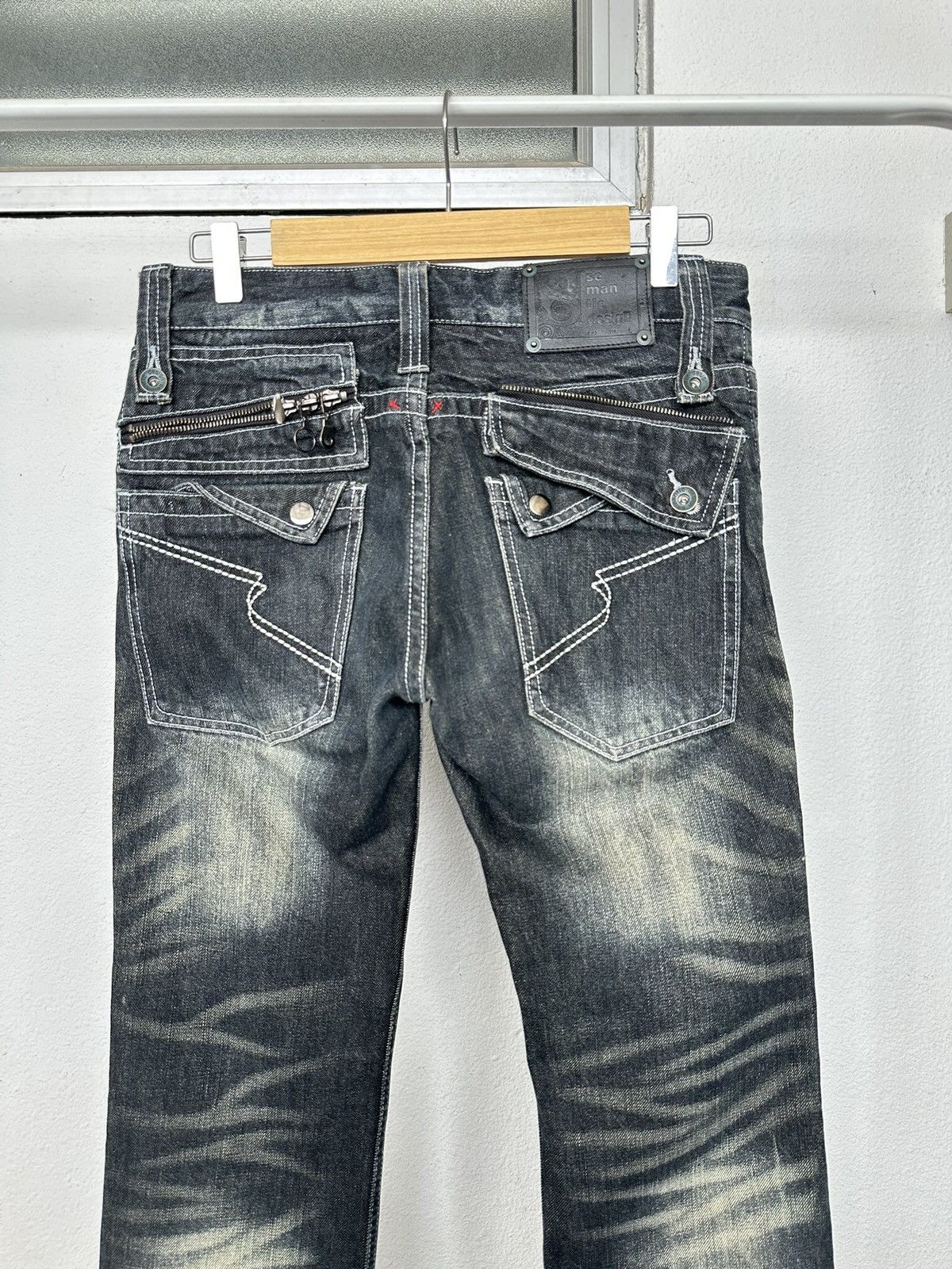 semanticdesign Early 00's Semanticdesign - J-rock whiskered jeans Size US 30 / EU 46 - 14 Thumbnail