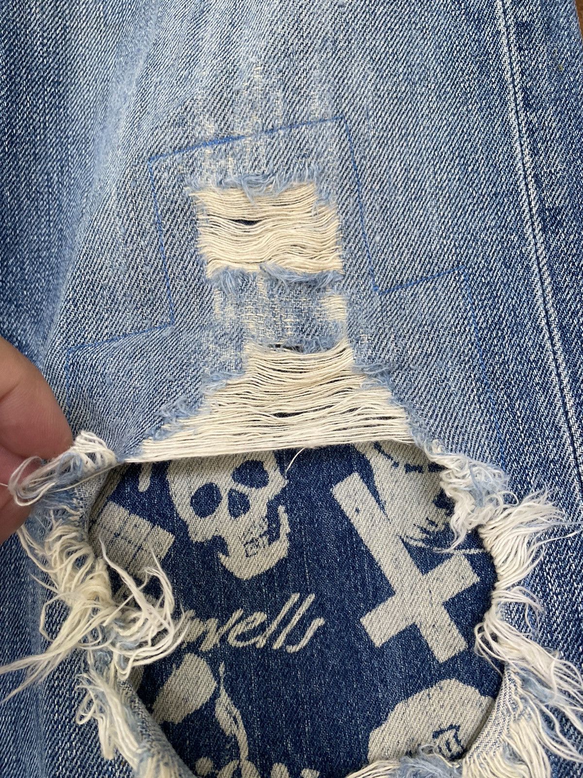 Japanese Brand Vtg Levis Distressed Cross Custom/Rebuild in Japan Size US 29 - 9 Thumbnail