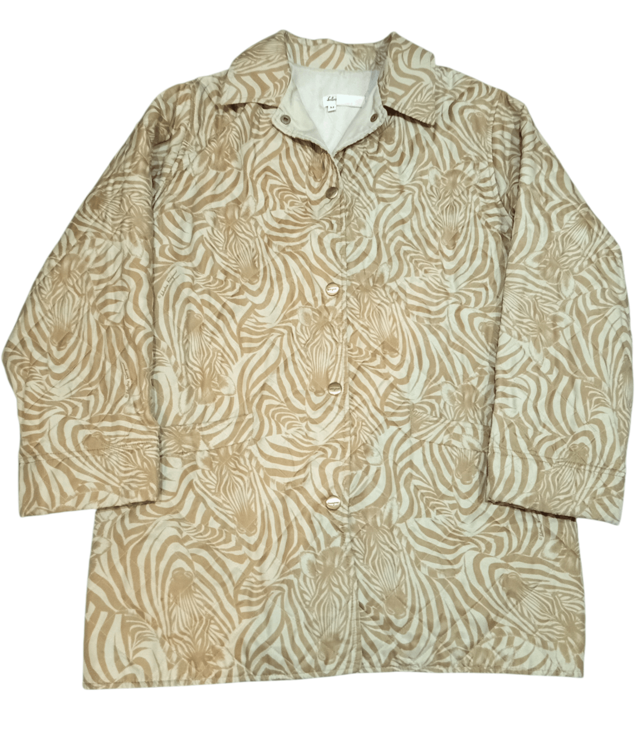 Salvatore Ferragamo Vintage Salvatore Ferragamo Quilted Animal Print Jacket Size M / US 6-8 / IT 42-44 - 1 Thumbnail