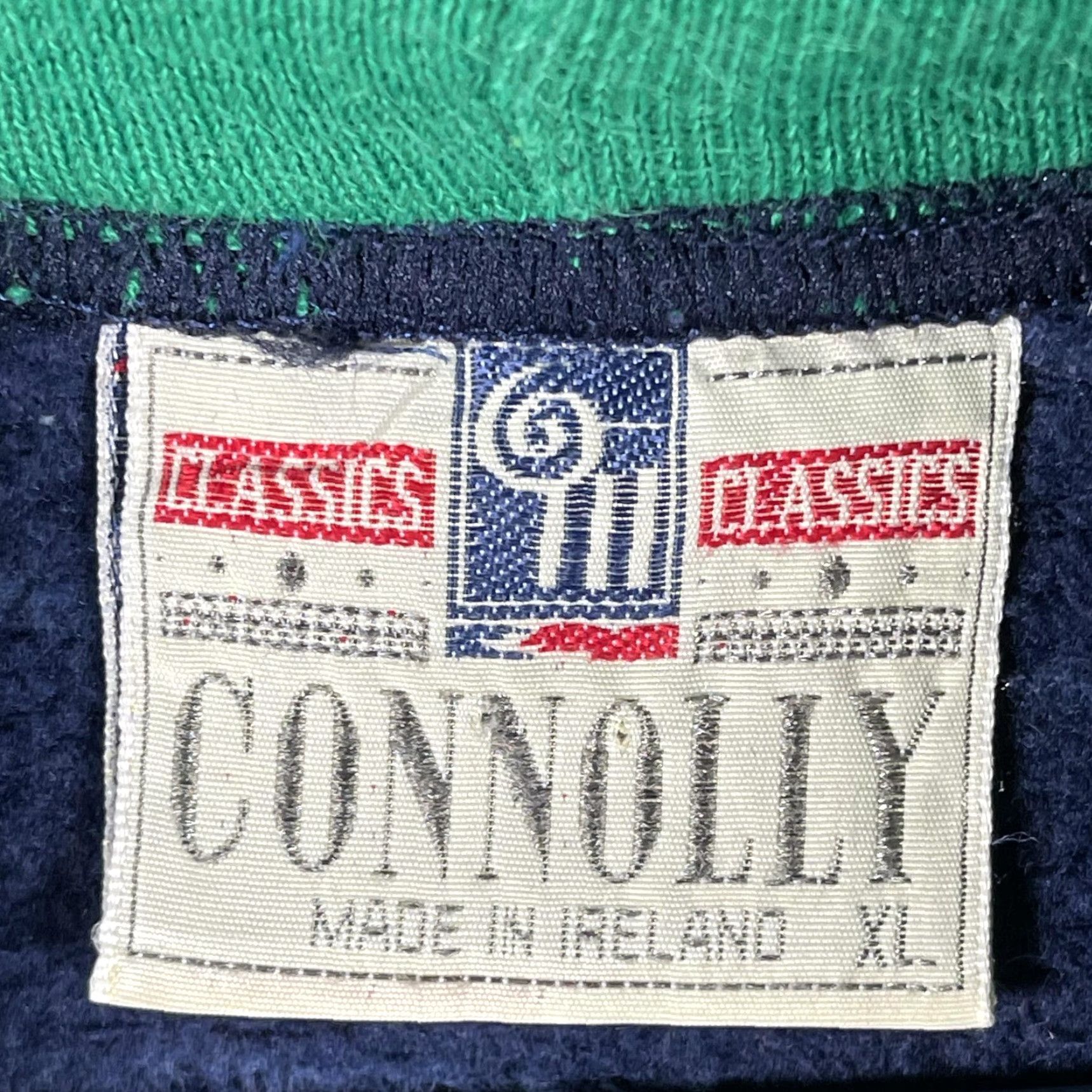 Vintage VINTAGE Connolly Hoodie Mens XL Blue Ireland Graphic Made in Ireland 80s Size US XL / EU 56 / 4 - 6 Thumbnail