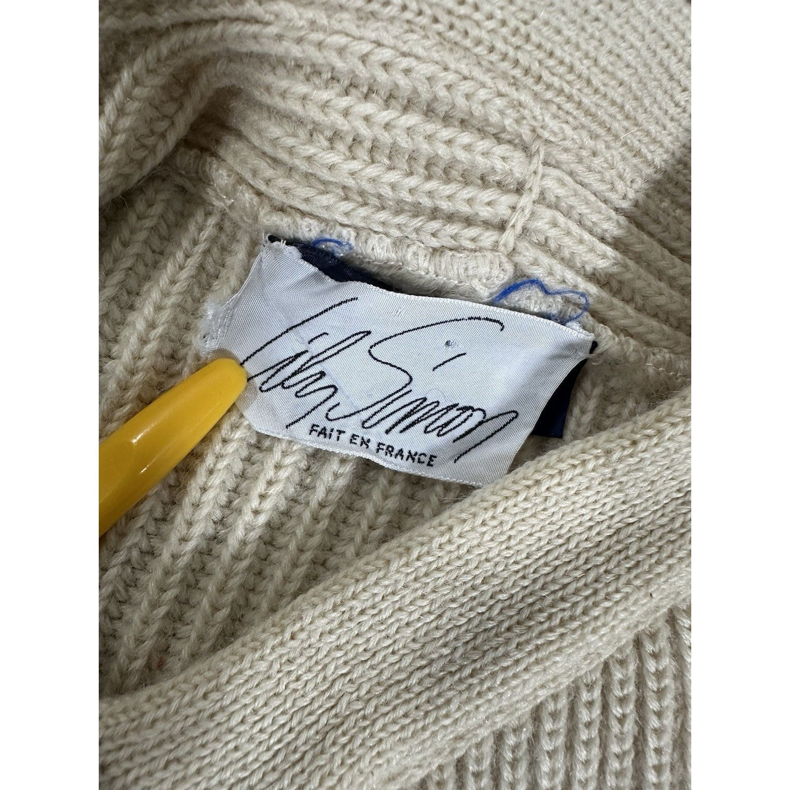 Other Vintage Women’s Beige Ribbed Knit Long Sleeve Cardigan Duste Size XS / US 0-2 / IT 36-38 - 5 Thumbnail