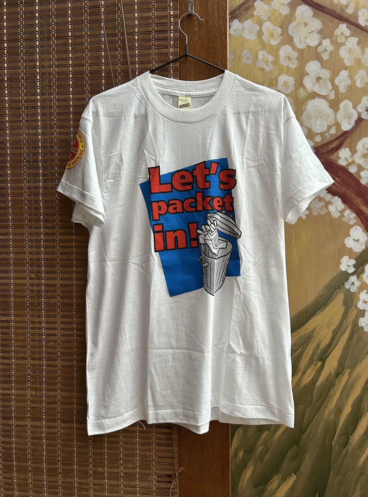 Vintage Vintage 80’s No Smoking Day White T-Shirt Single Stitch Size US XL / EU 56 / 4 - 1 Thumbnail