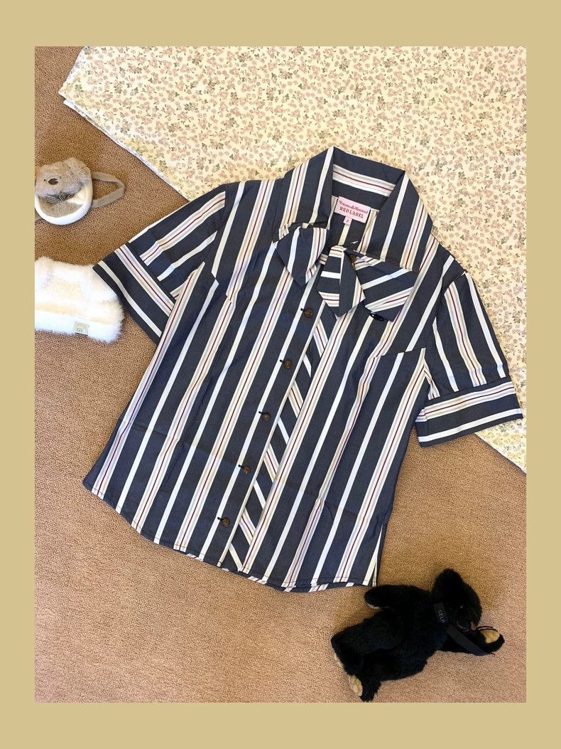Vivienne Westwood Vivienne Westwood Striped short-sleeved shirt Size M / US 6-8 / IT 42-44 - 1 Thumbnail