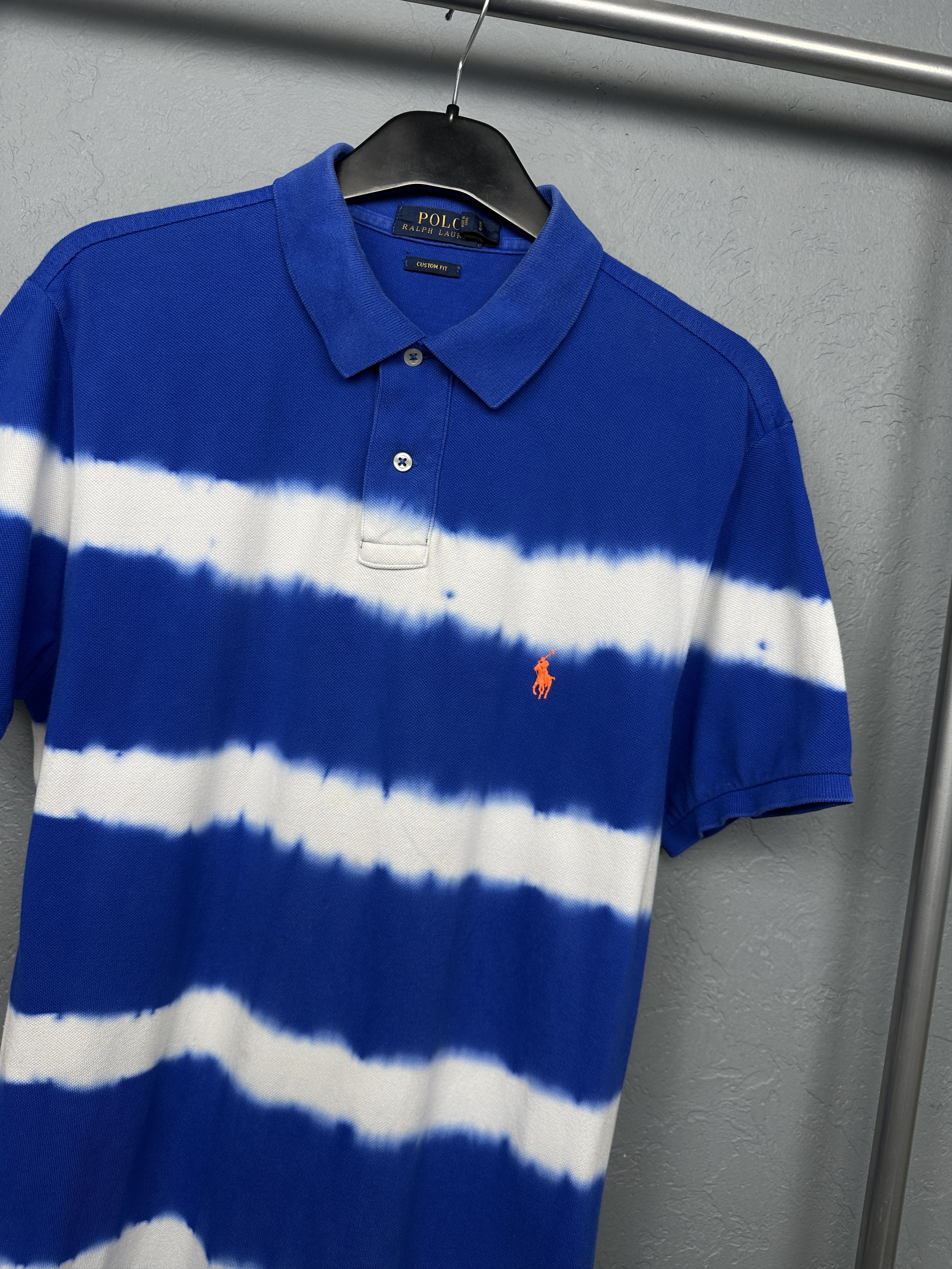 Polo Ralph Lauren Polo Ralph Lauren Mens Tye Dye Striped Polo Shirt Size US L / EU 52-54 / 3 - 2 Thumbnail