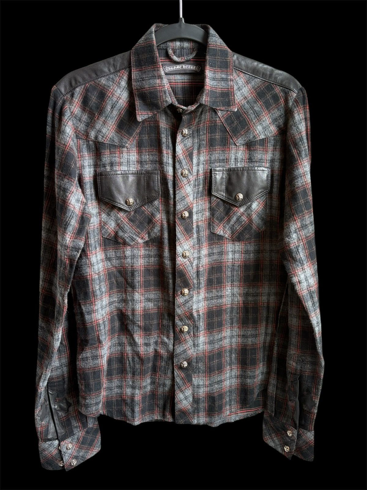 Chrome Hearts Chrome Hearts Leather Patch Flannel Size US S / EU 44-46 / 1 - 1 Thumbnail