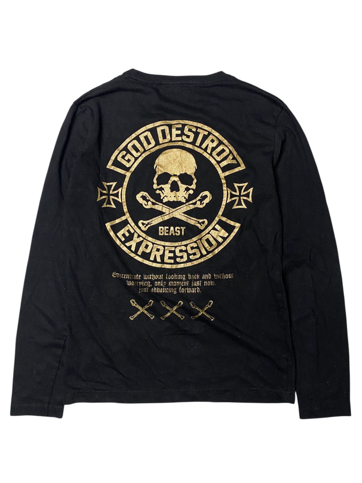 Hysteric Glamour 2000's Blue Jill Skull Poem Beast Longsleeve Size US XS / EU 42 / 0 - 1 Thumbnail