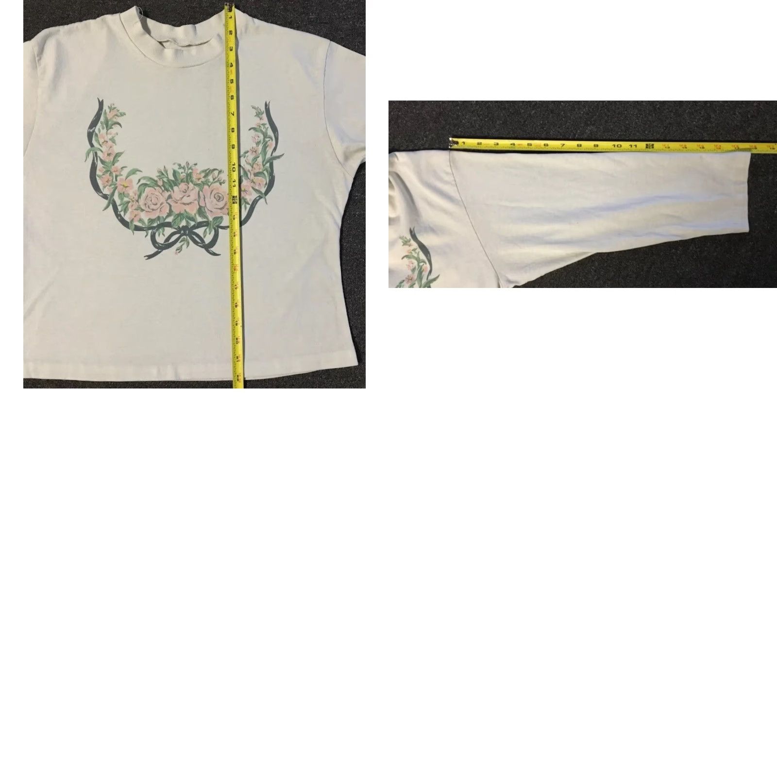Vintage VINTAGE 90s Flower Art Faded Shirt M White Abstract Beach Grunge Vaporwave 80s Size M / US 6-8 / IT 42-44 - 10 Thumbnail