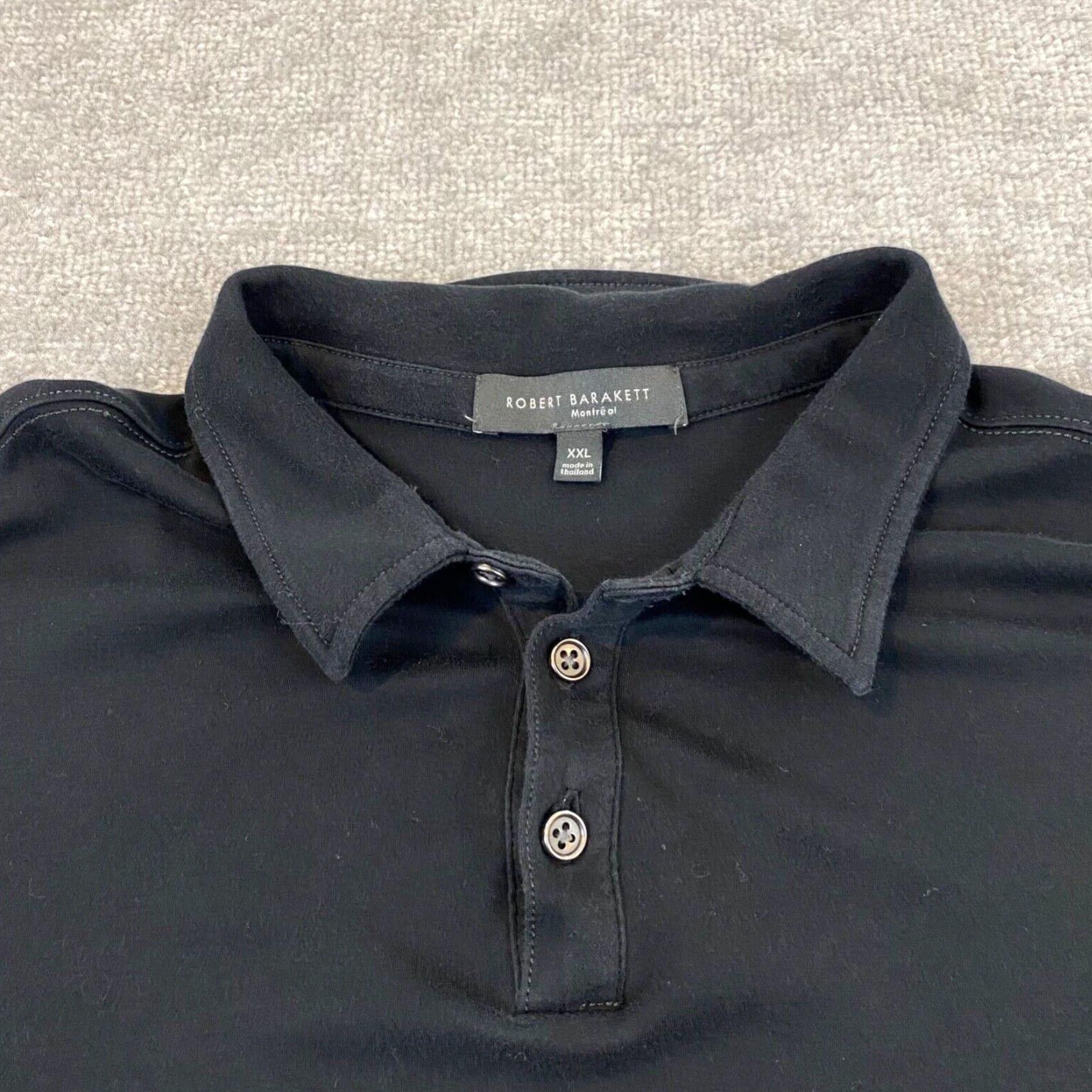 Vintage VINTAGE Robert Barakett Polo Shirt Men 2XL Black Long Sleeve Casual Golf Designer Size US XXL / EU 58 / 5 - 2 Thumbnail